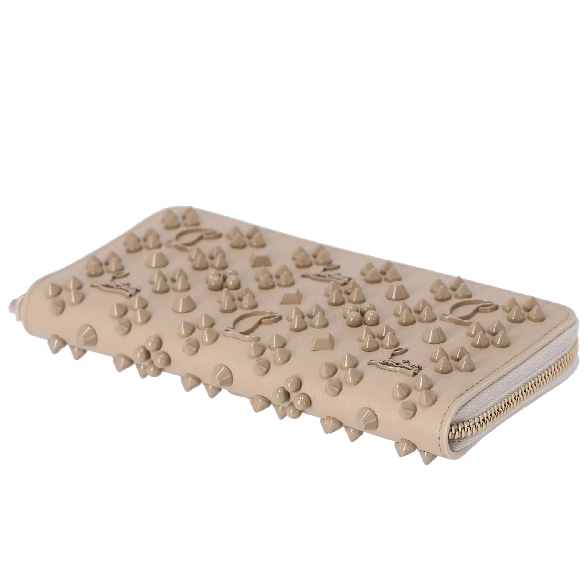 Christian Louboutin Panettone Studded Zip Around Wallet Beige 3175224 Leather sold by Gaby's Bags product image thumbnail 4