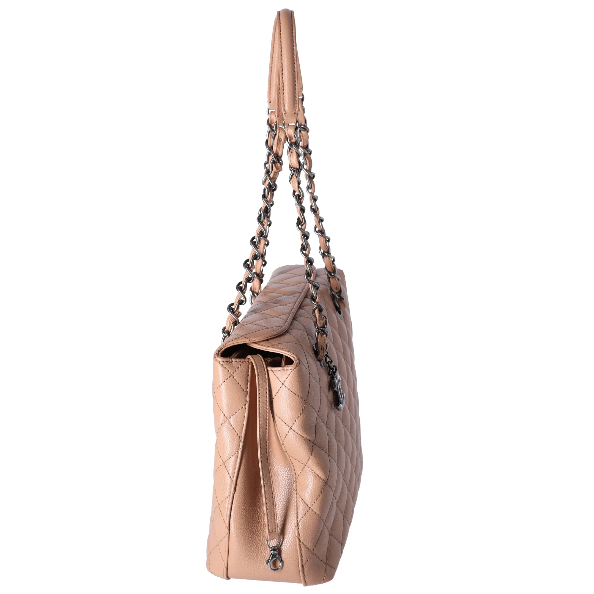 CHANEL Large City Shopping Tote Quilted Caviar Leather Beige sold by Gaby's Bags product image thumbnail 2