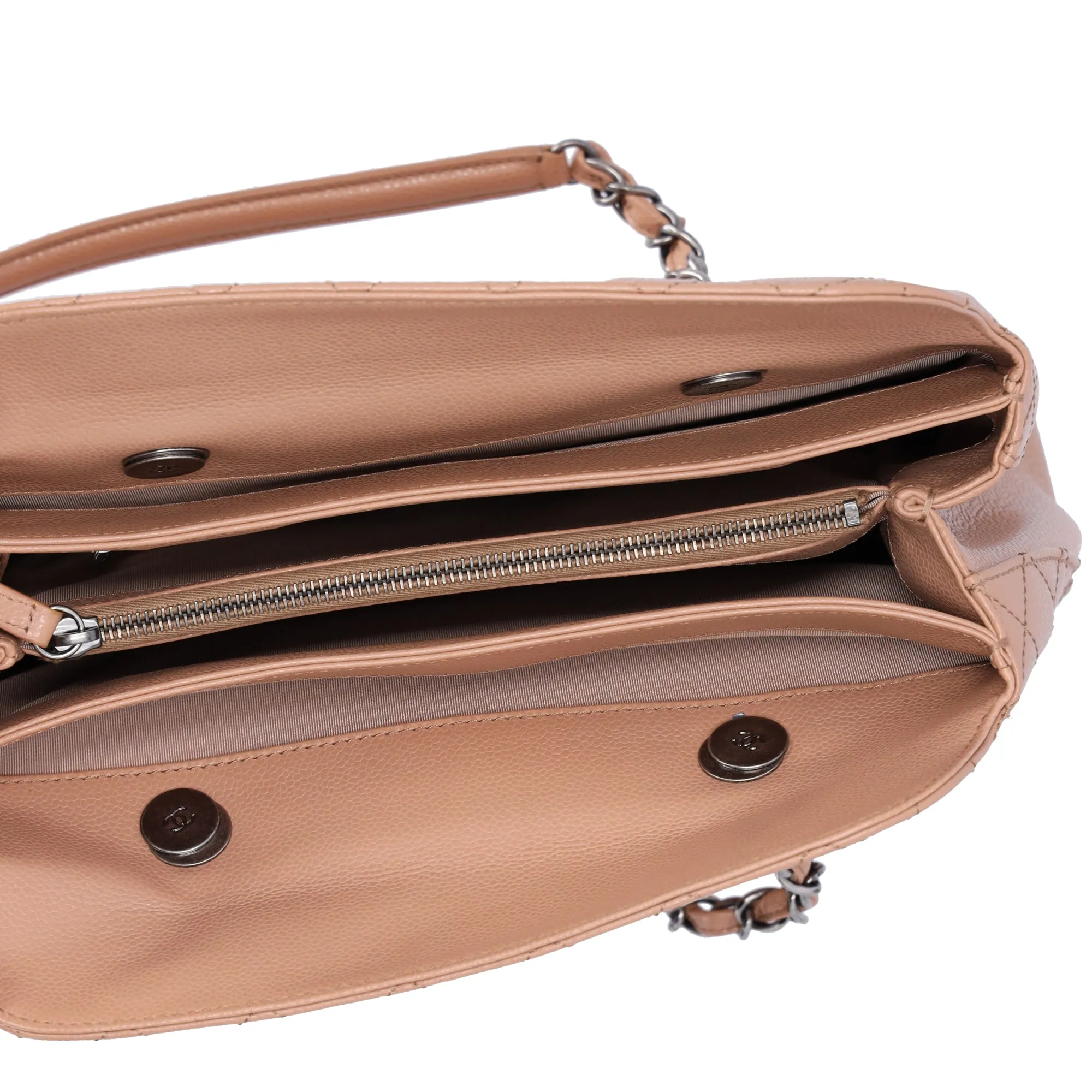 CHANEL Large City Shopping Tote Quilted Caviar Leather Beige sold by Gaby's Bags product image thumbnail 5