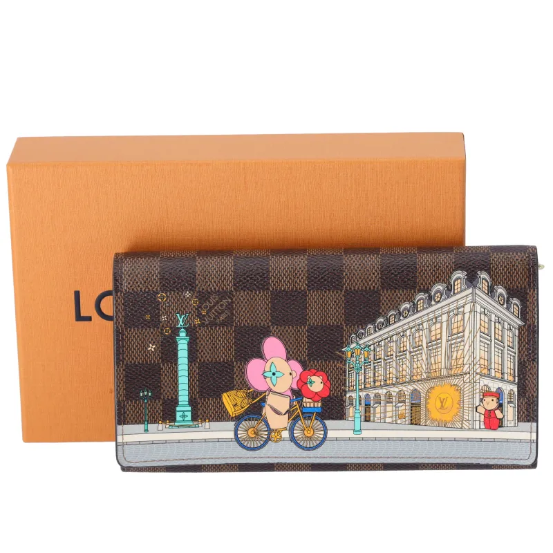 Louis Vuitton Sarah NM Vivienne Flap Wallet Damier Ebene 2022 Christmas sold by Gaby's Bags