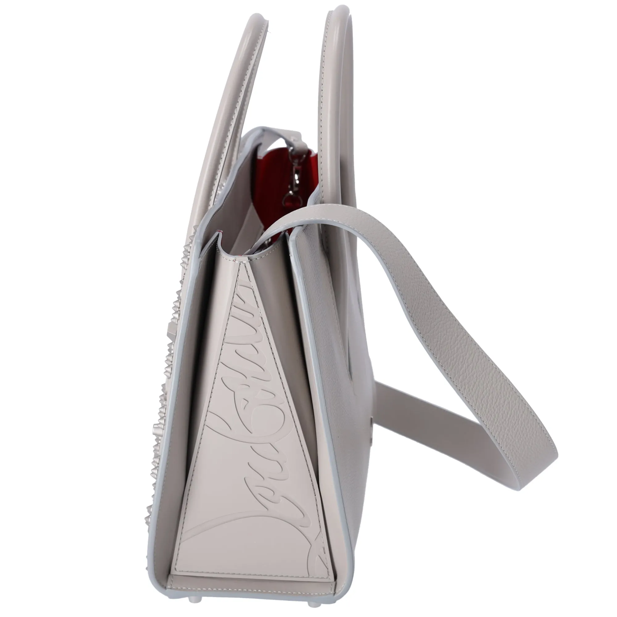 Christian Louboutin Paloma Tote Handbag 3195275 Light Gray Leather sold by Gaby's Bags product image thumbnail 4