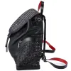 Christian Louboutin Explorafunk Studded Backpack 3175044 Black Red sold by Gaby's Bags