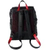 Christian Louboutin Explorafunk Studded Backpack 3175044 Black Red sold by Gaby's Bags