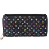 Louis Vuitton Murakami Zippy Wallet Monogram Black Multicolor Pink sold by Gaby's Bags