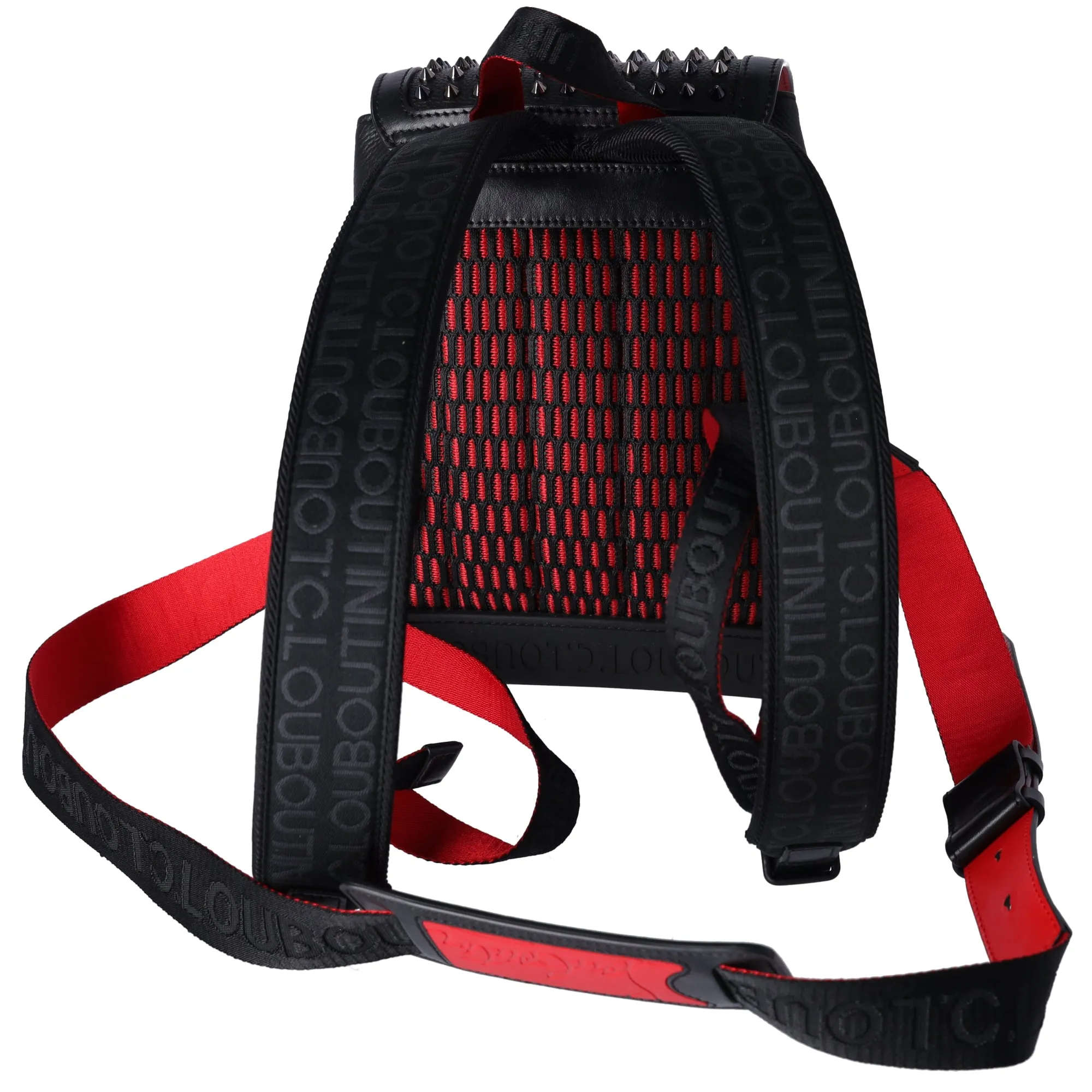 Christian Louboutin Explorer Funk Small Backpack 3215038 Black Red Calf Leather sold by Gaby's Bags product image thumbnail 4