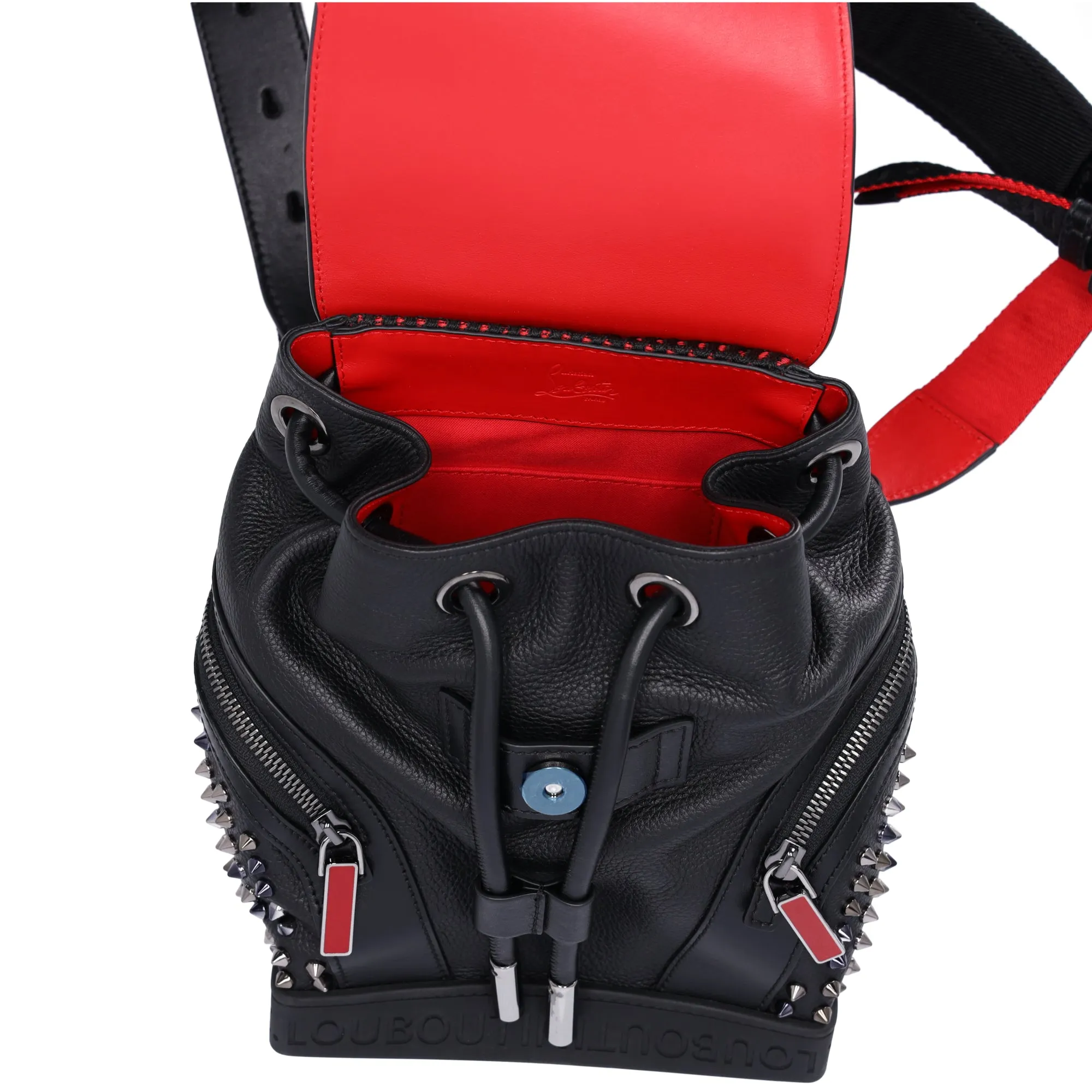 Christian Louboutin Explorer Funk Small Backpack 3215038 Black Red Calf Leather sold by Gaby's Bags product image thumbnail 5