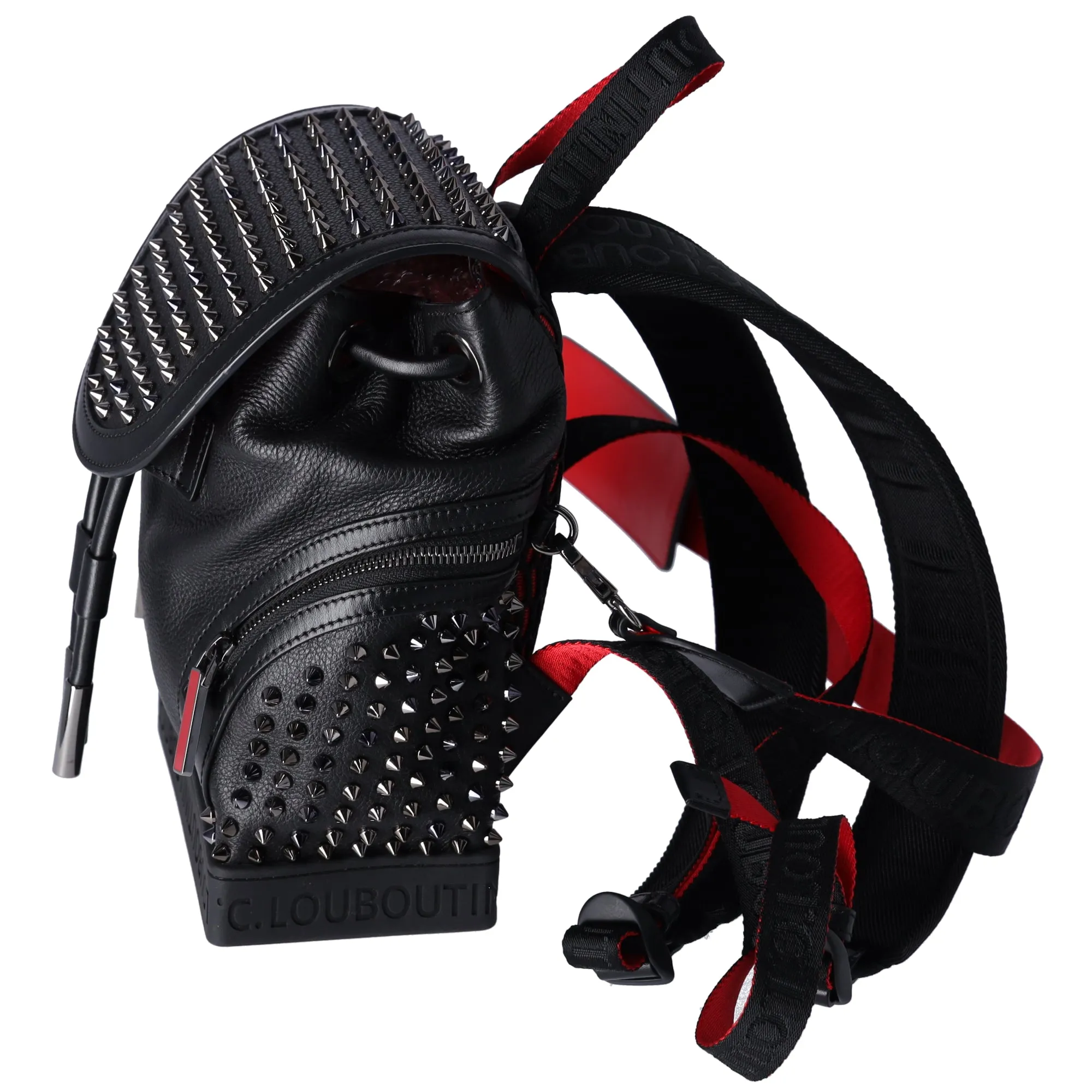 Christian Louboutin Explorer Funk Small Backpack 3215038 Black Red Calf Leather sold by Gaby's Bags product image thumbnail 2