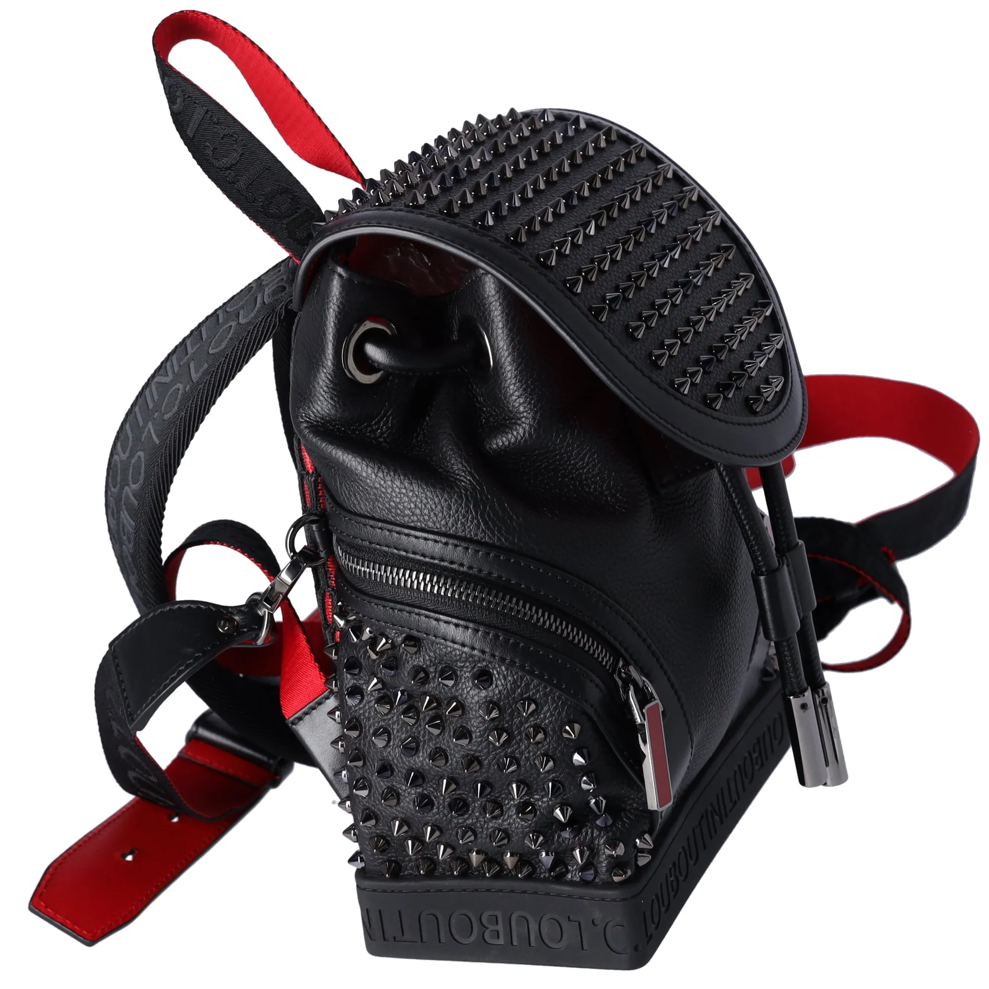 Christian Louboutin Explorer Funk Small Backpack 3215038 Black Red Calf Leather sold by Gaby's Bags product image thumbnail 3
