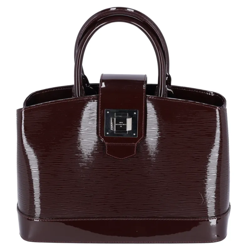 Louis Vuitton Mirabeau PM Epi Electric Handbag M40454 Prunnu Burgundy sold by Gaby's Bags