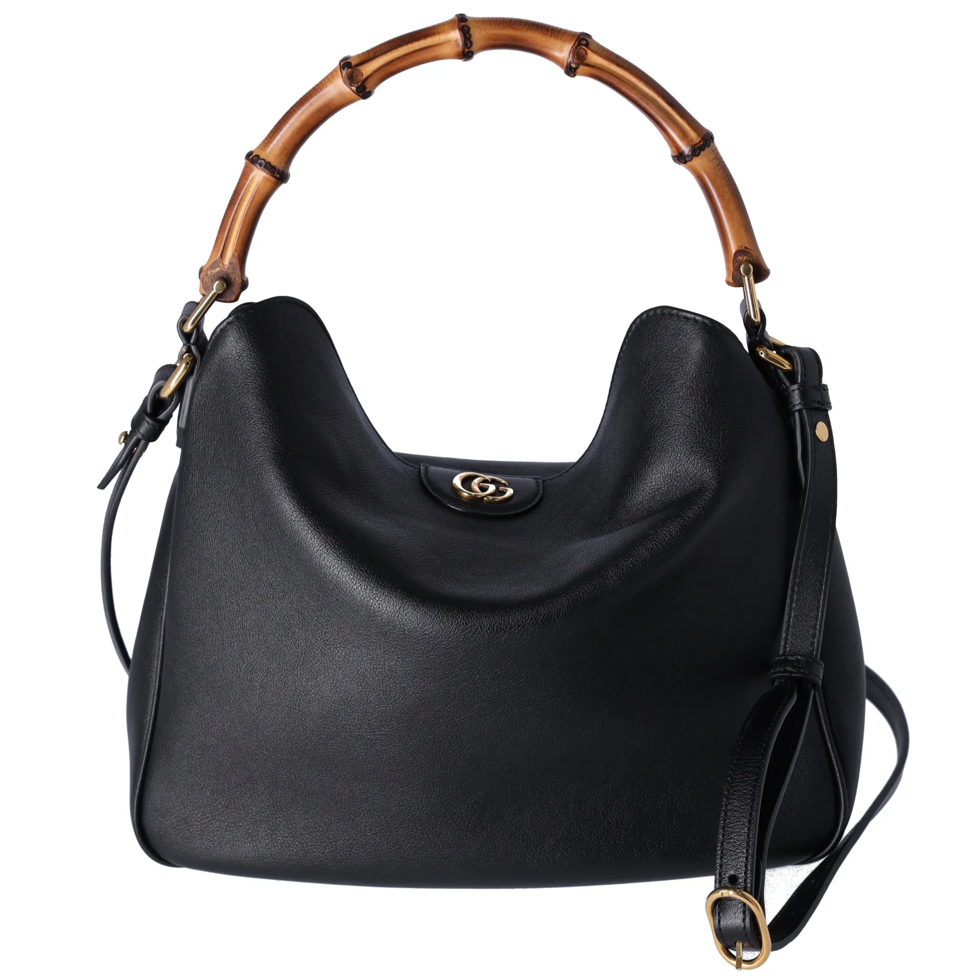 GUCCI Bamboo Diana Medium Handbag 746124 Black Leather sold by Gaby's Bags