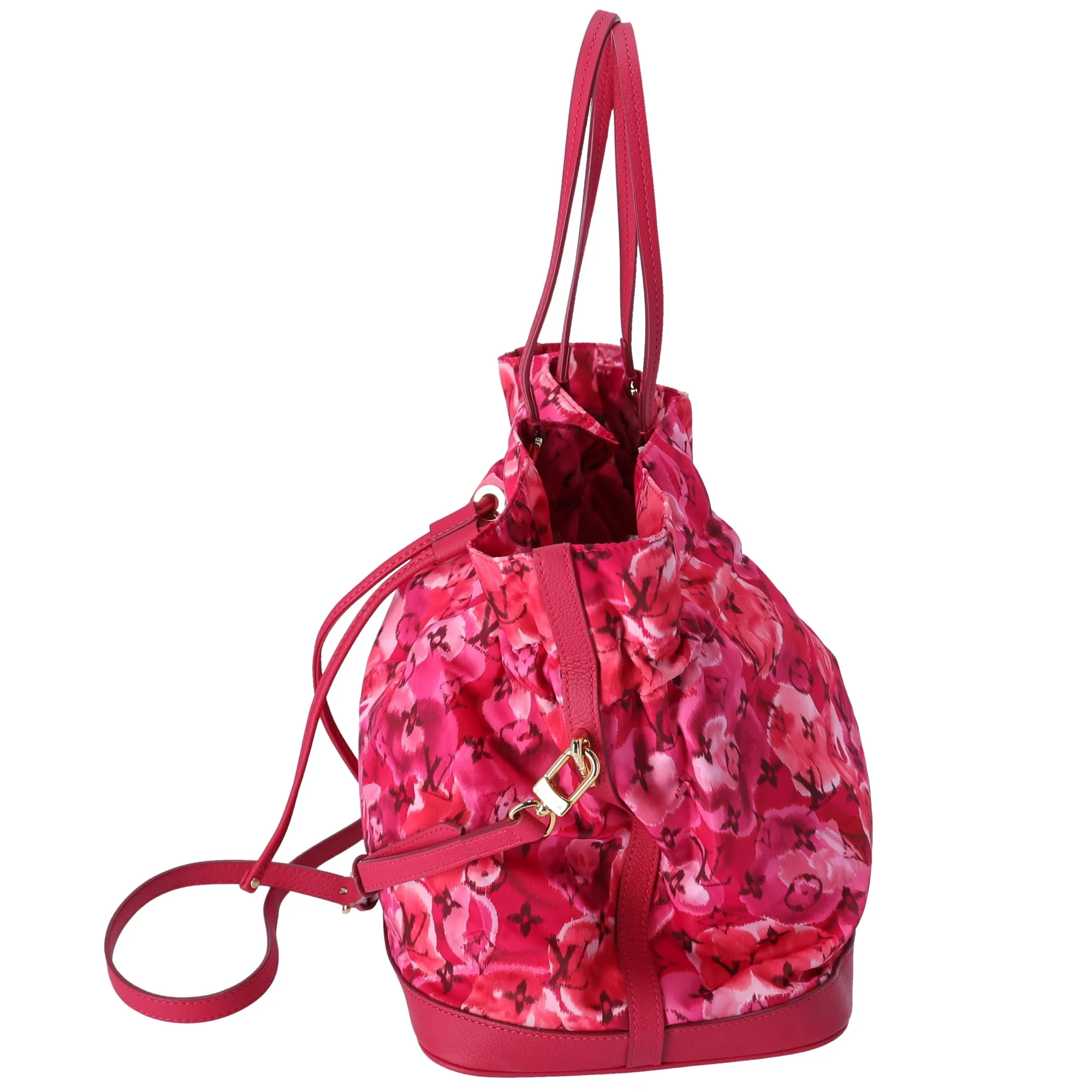 Louis Vuitton Noefull MM Tote Nylon Monogram Ikat Rose Indian Pink sold by Gaby's Bags product image thumbnail 4
