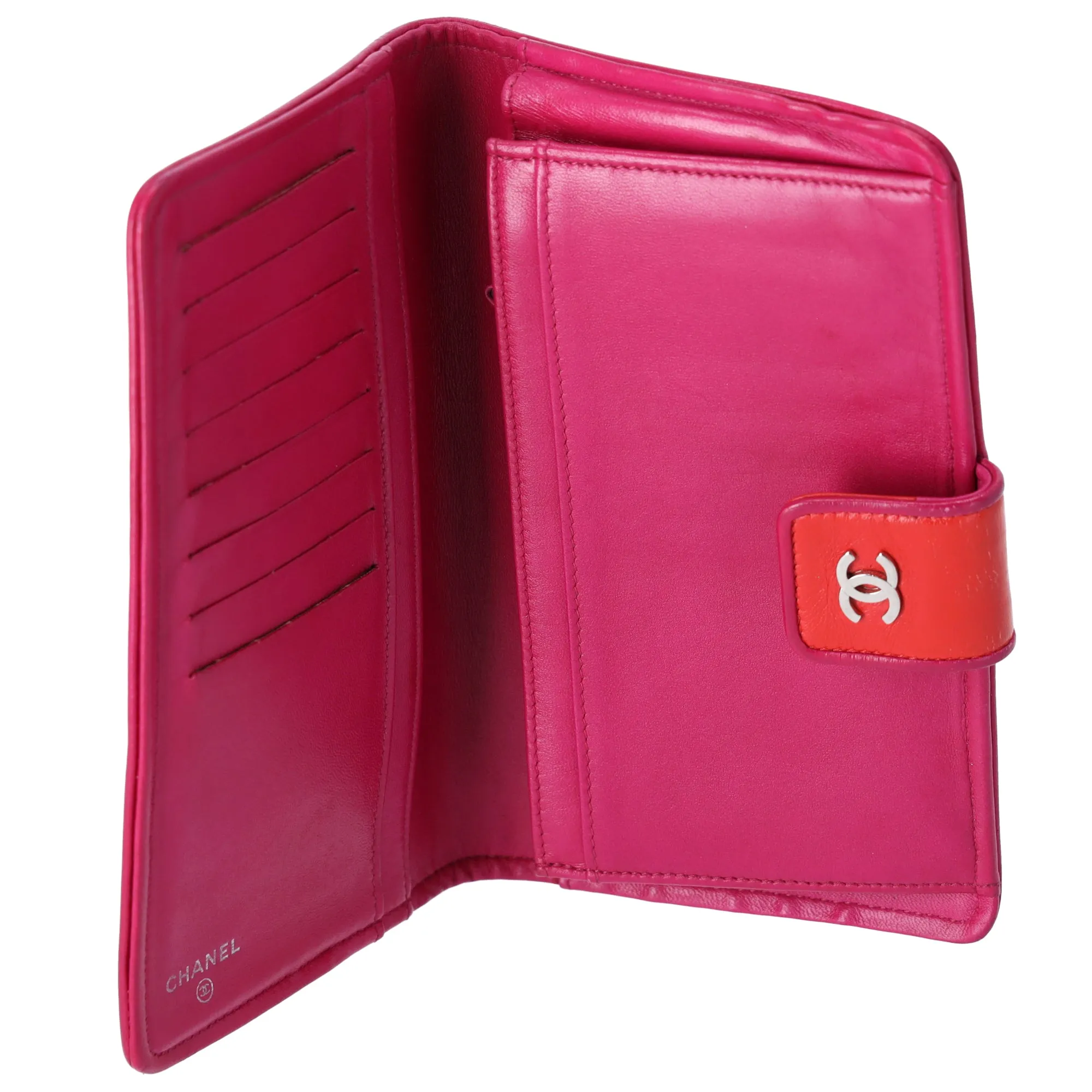 CHANEL Matelasse Long Bifold Wallet Red Pink Leather sold by Gaby's Bags product image thumbnail 5