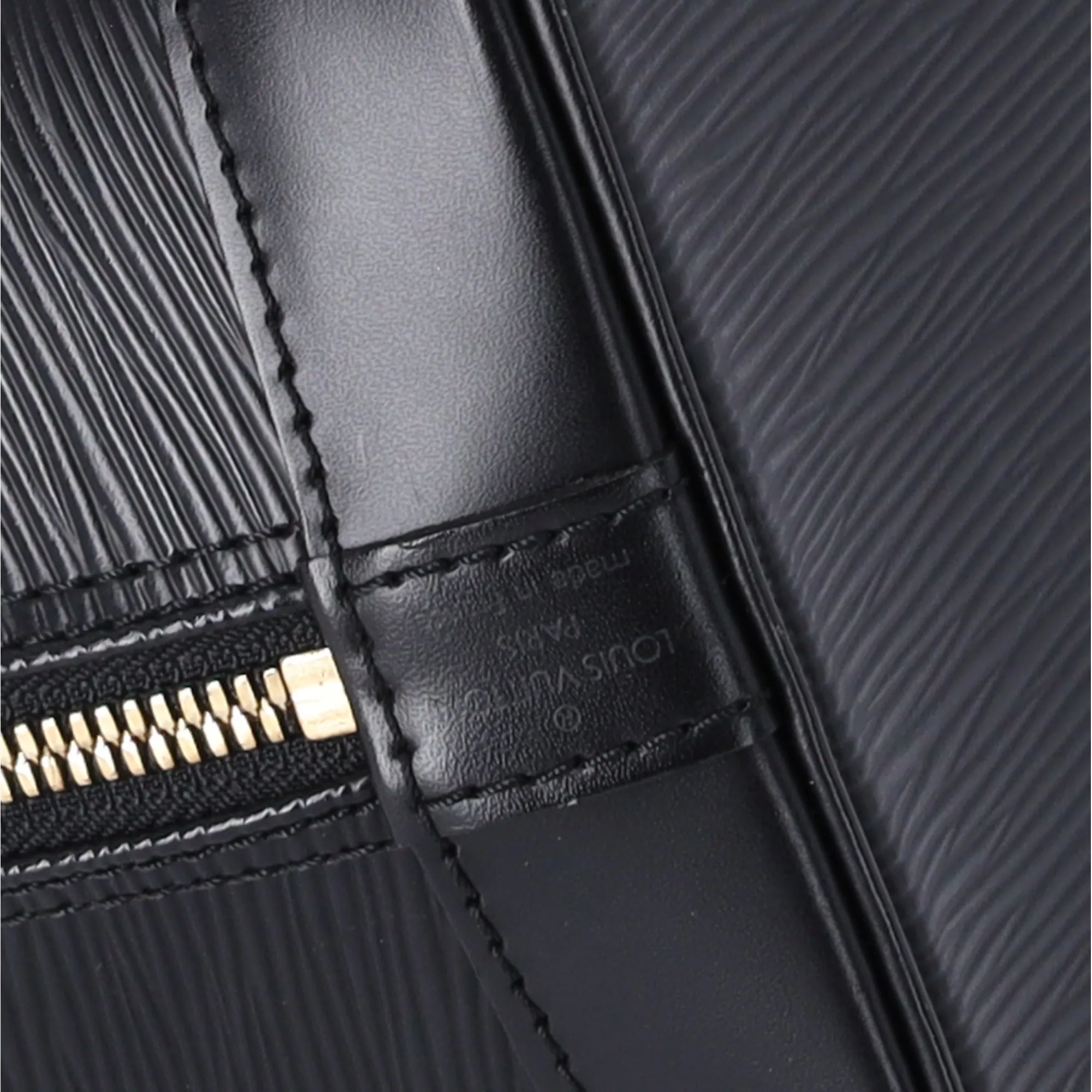 Louis Vuitton Alma Epi Dome Satchel Handbag M52142 Noir Black sold by Gaby's Bags product image thumbnail 5