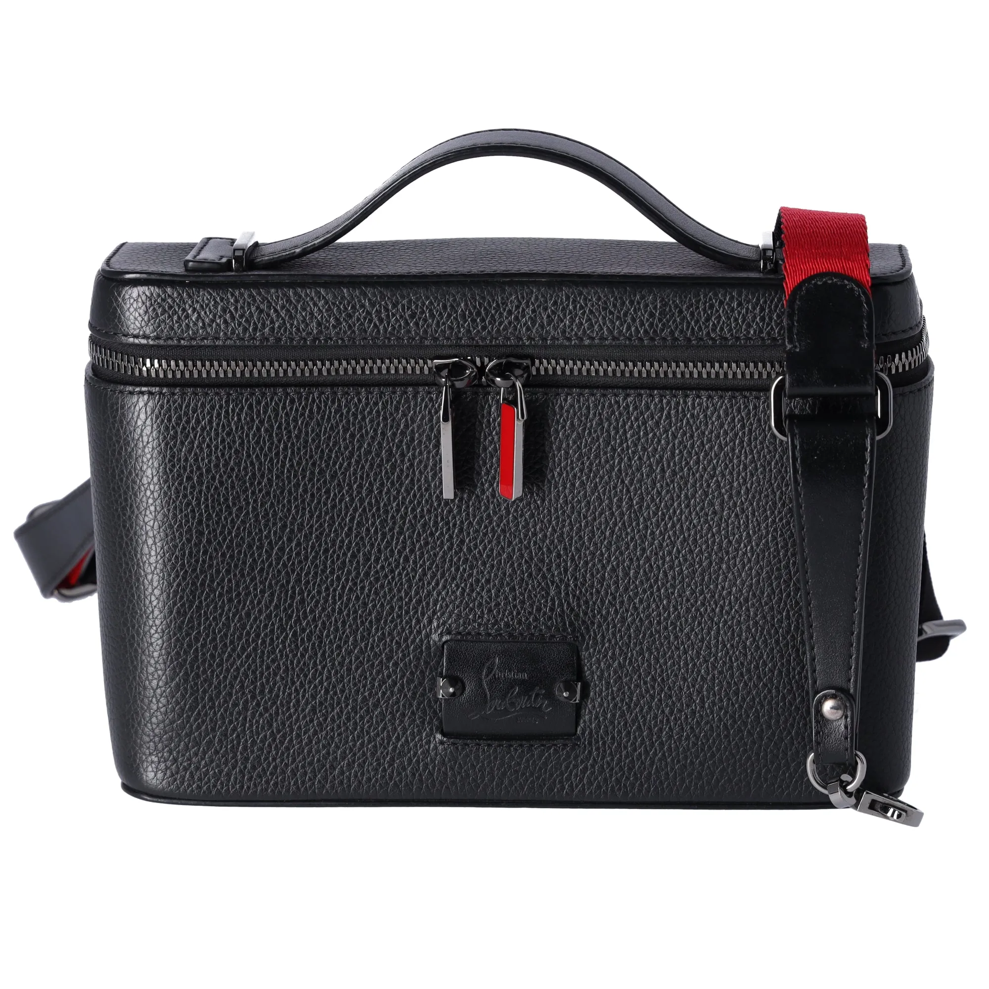 Christian Louboutin Kipi Pouch Shoulder Bag Handbag 3185198 Black Red Leather sold by Gaby's Bags