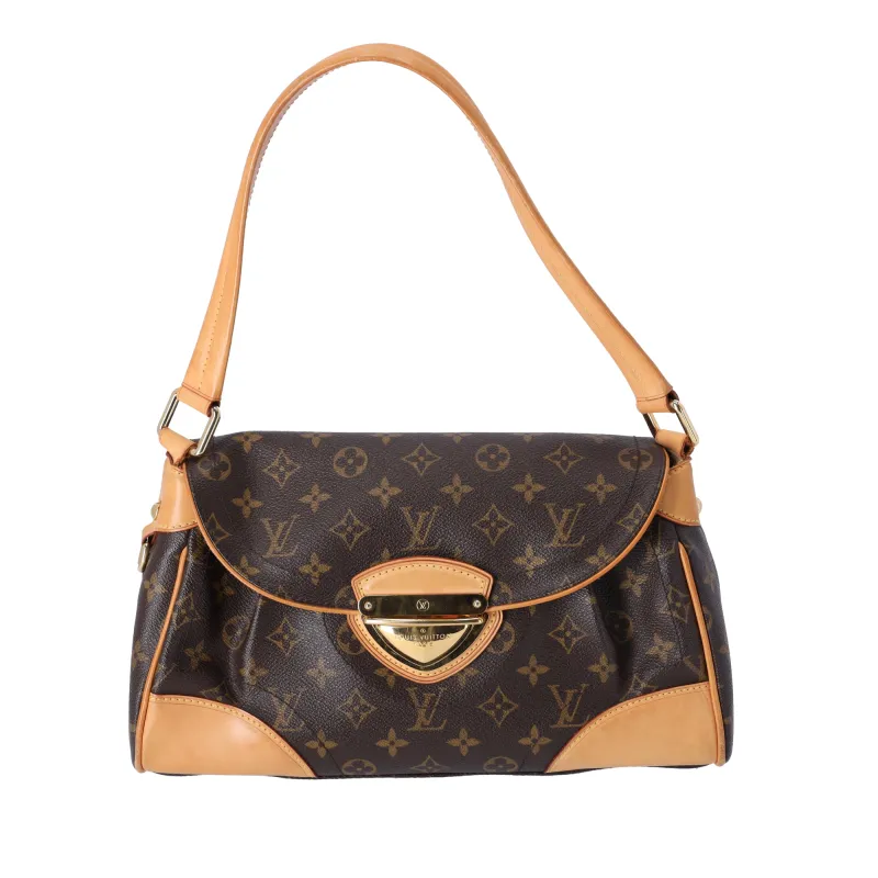 Louis Vuitton Beverly MM Monogram Handbag M40121 Brown Flap Shoulder Bag sold by Gaby's Bags