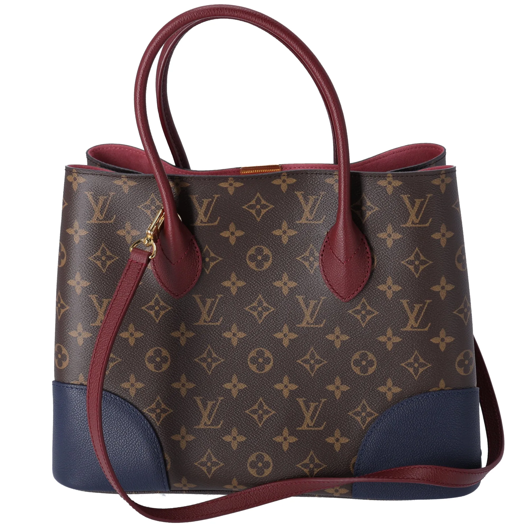 Louis Vuitton Flandrin Monogram Tote Bag M43169 Brown Navy Mauve sold by Gaby's Bags product image thumbnail 4