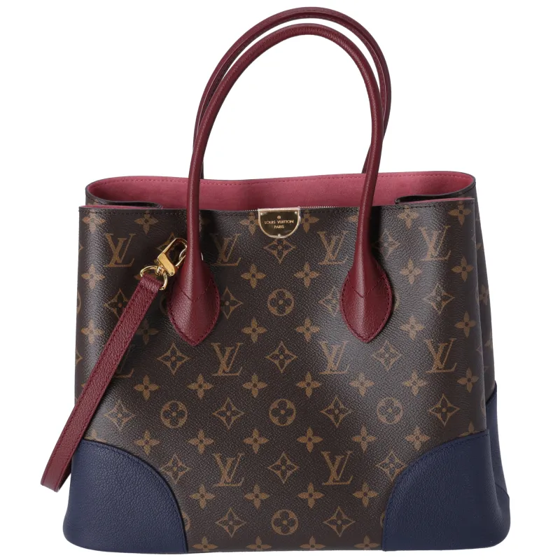 Louis Vuitton Flandrin Monogram Tote Bag M43169 Brown Navy Mauve sold by Gaby's Bags