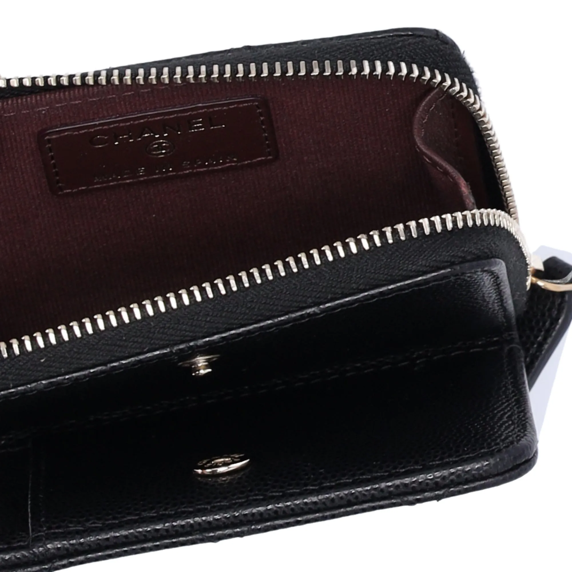 CHANEL Matelasse Compact Bifold Coin Wallet AP1958 Black Caviar Leather sold by Gaby's Bags product image thumbnail 5