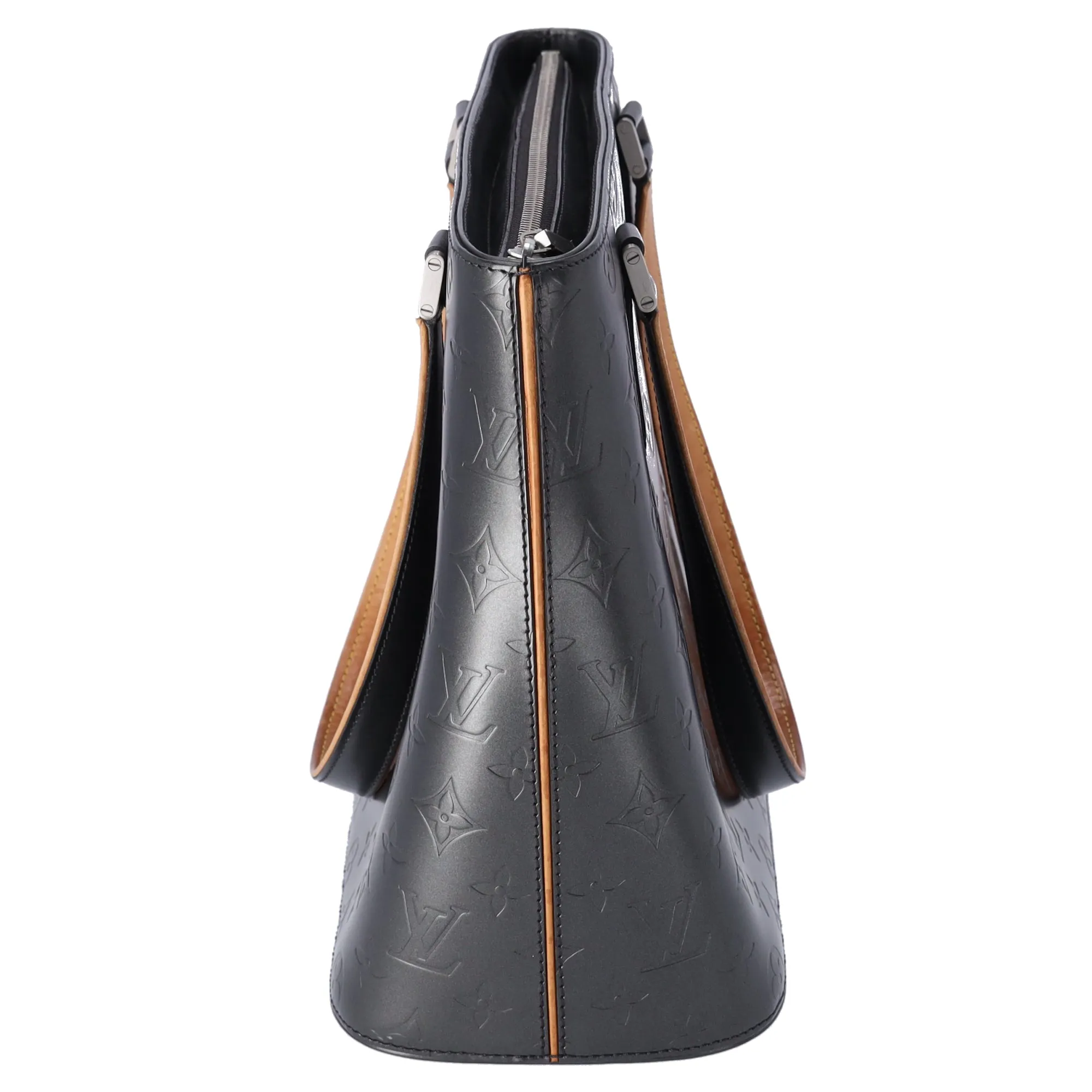 Louis Vuitton Stockton Monogram Mat Tote Bag M55112 Noir Calf sold by Gaby's Bags product image thumbnail 2