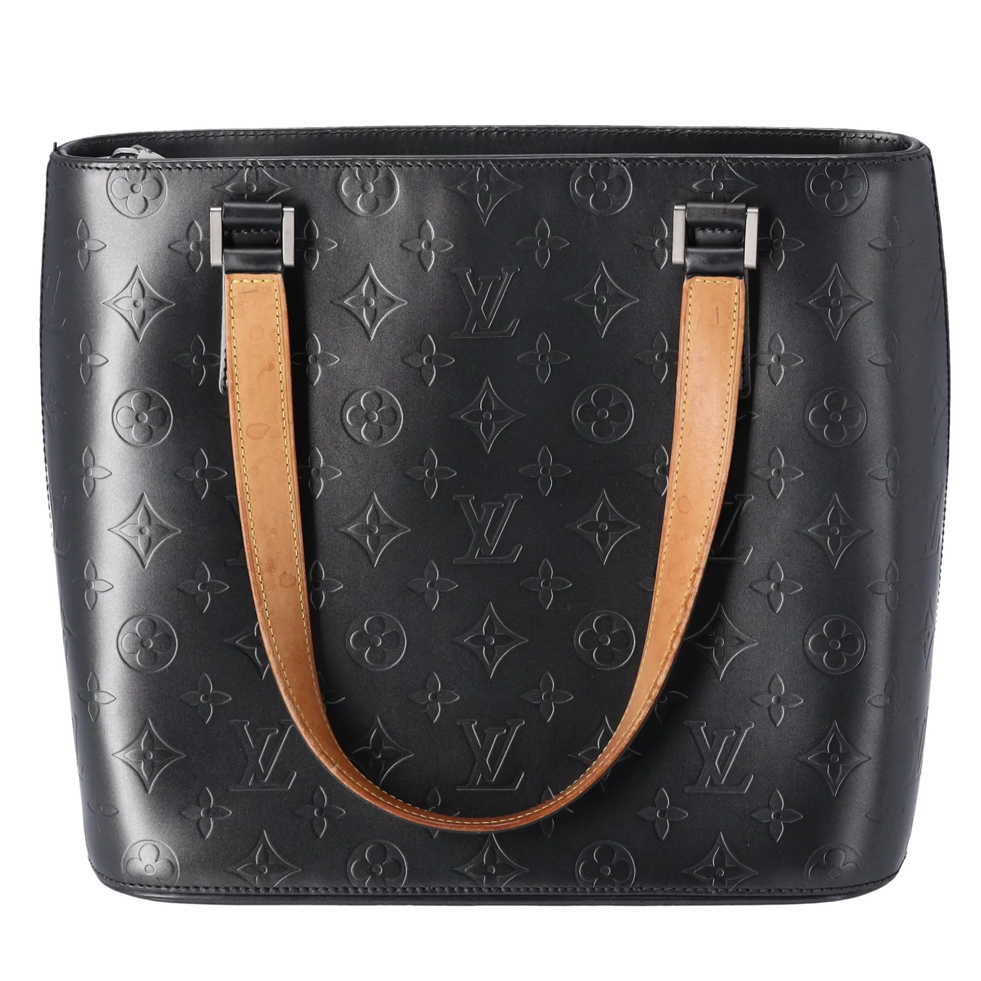 Louis Vuitton Stockton Monogram Mat Tote Bag M55112 Noir Calf sold by Gaby's Bags product image thumbnail 3