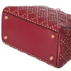 Christian Dior Lady Dior Medium Bag Handbag Red Leather Studded sold by Gaby's Bags