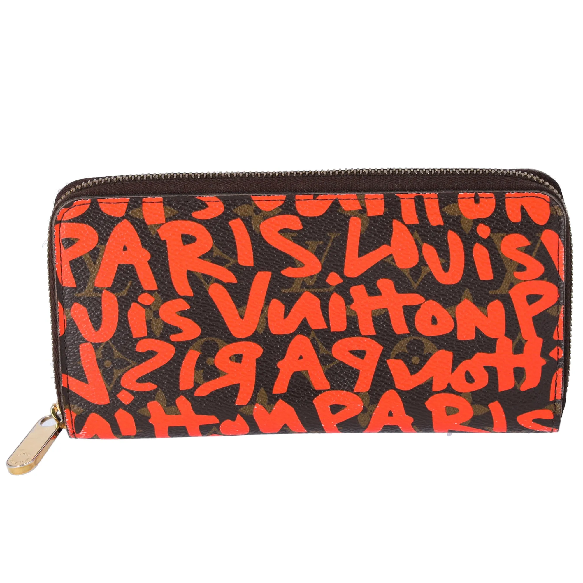 Louis Vuitton Zippy Wallet Brown Monogram Graffiti M93711 Orange sold by Gaby's Bags