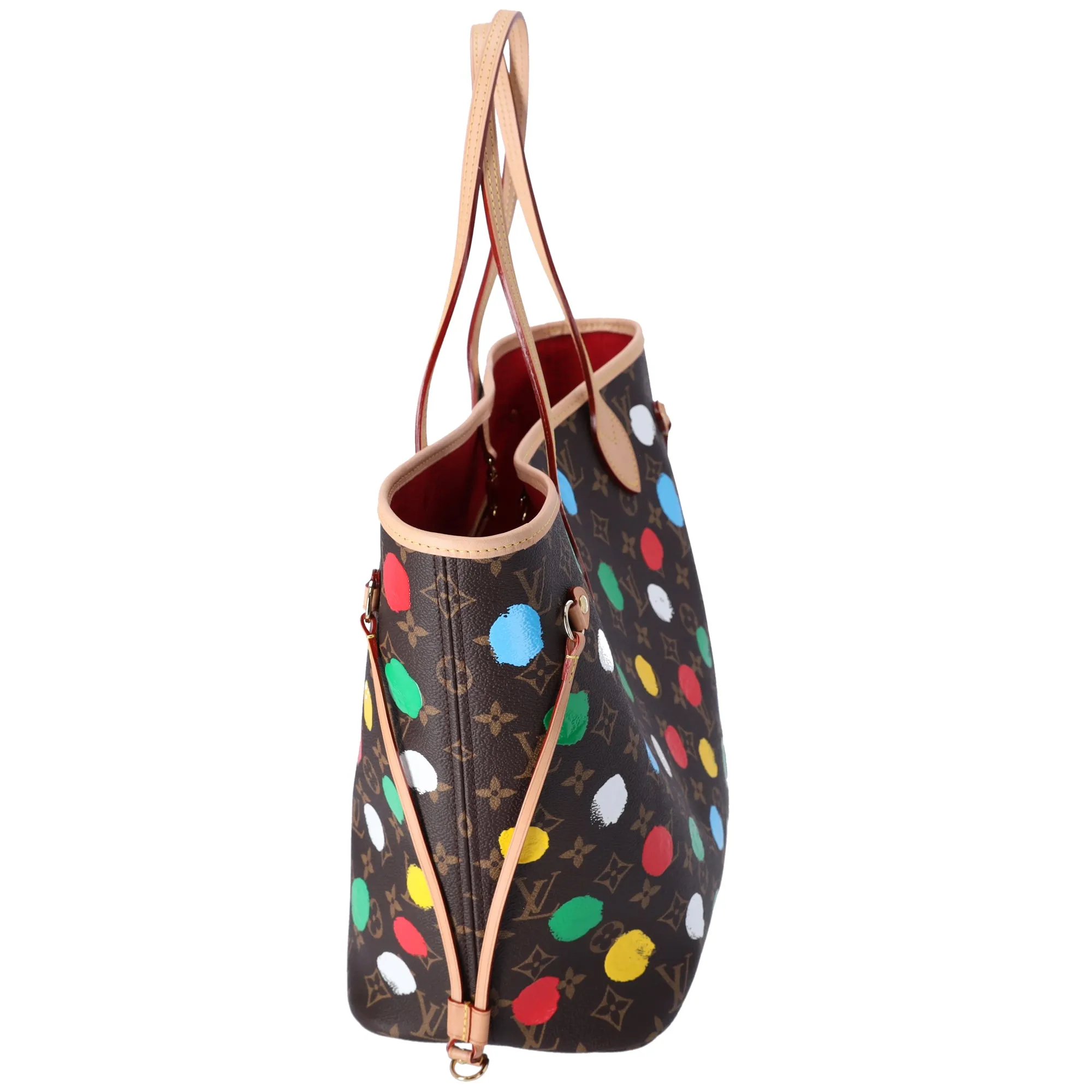 Louis Vuitton x Yayoi Kusama Neverfull MM Tote Bag Monogram Multi Polka Dots sold by Gaby's Bags product image thumbnail 4