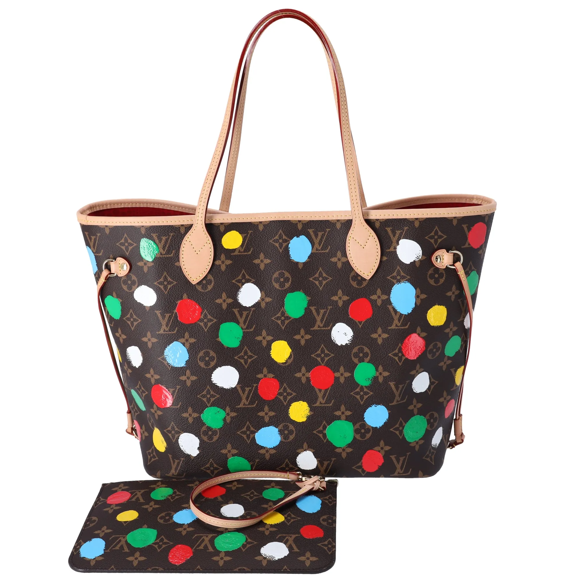 Louis Vuitton x Yayoi Kusama Neverfull MM Tote Bag Monogram Multi Polka Dots sold by Gaby's Bags