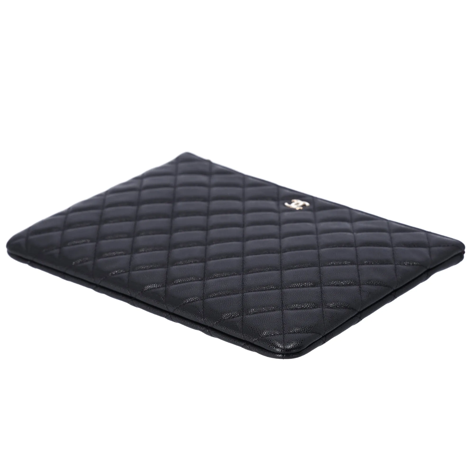 CHANEL Matelasse Classic Quilted Clutch Bag Black Caviar Leather sold by Gaby's Bags product image thumbnail 3