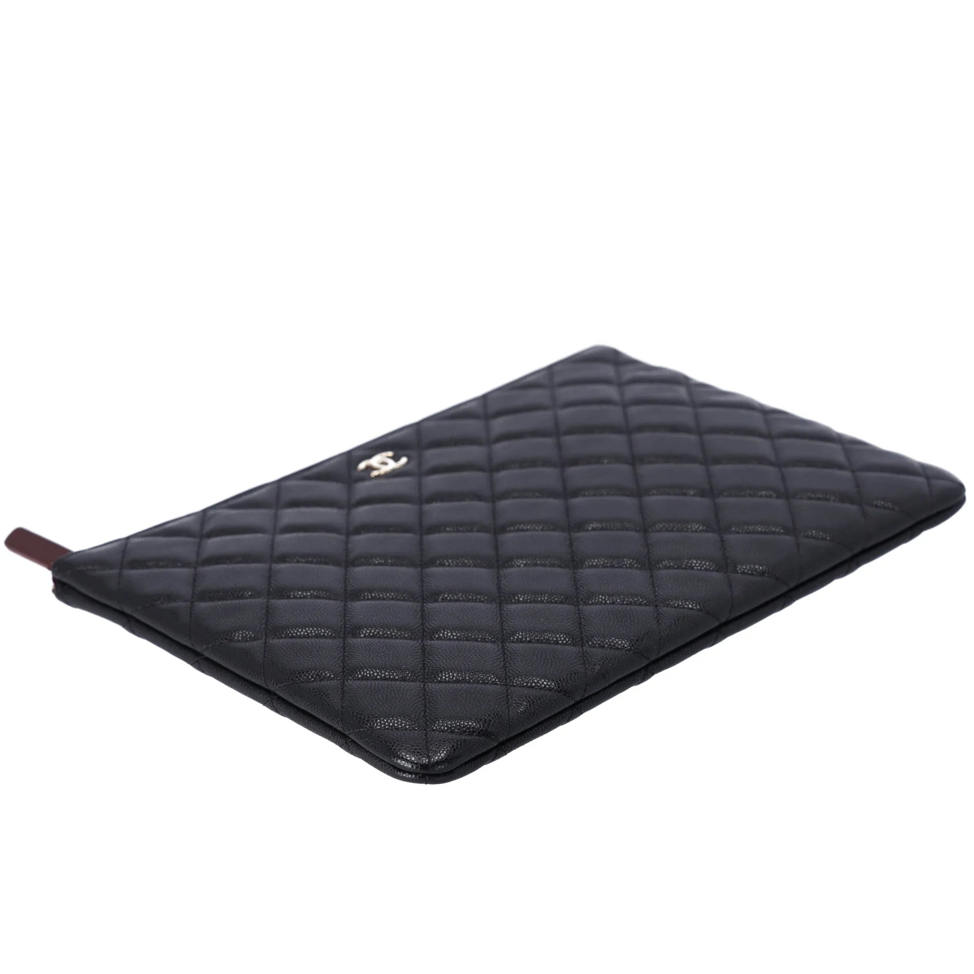 CHANEL Matelasse Classic Quilted Clutch Bag Black Caviar Leather sold by Gaby's Bags product image thumbnail 4