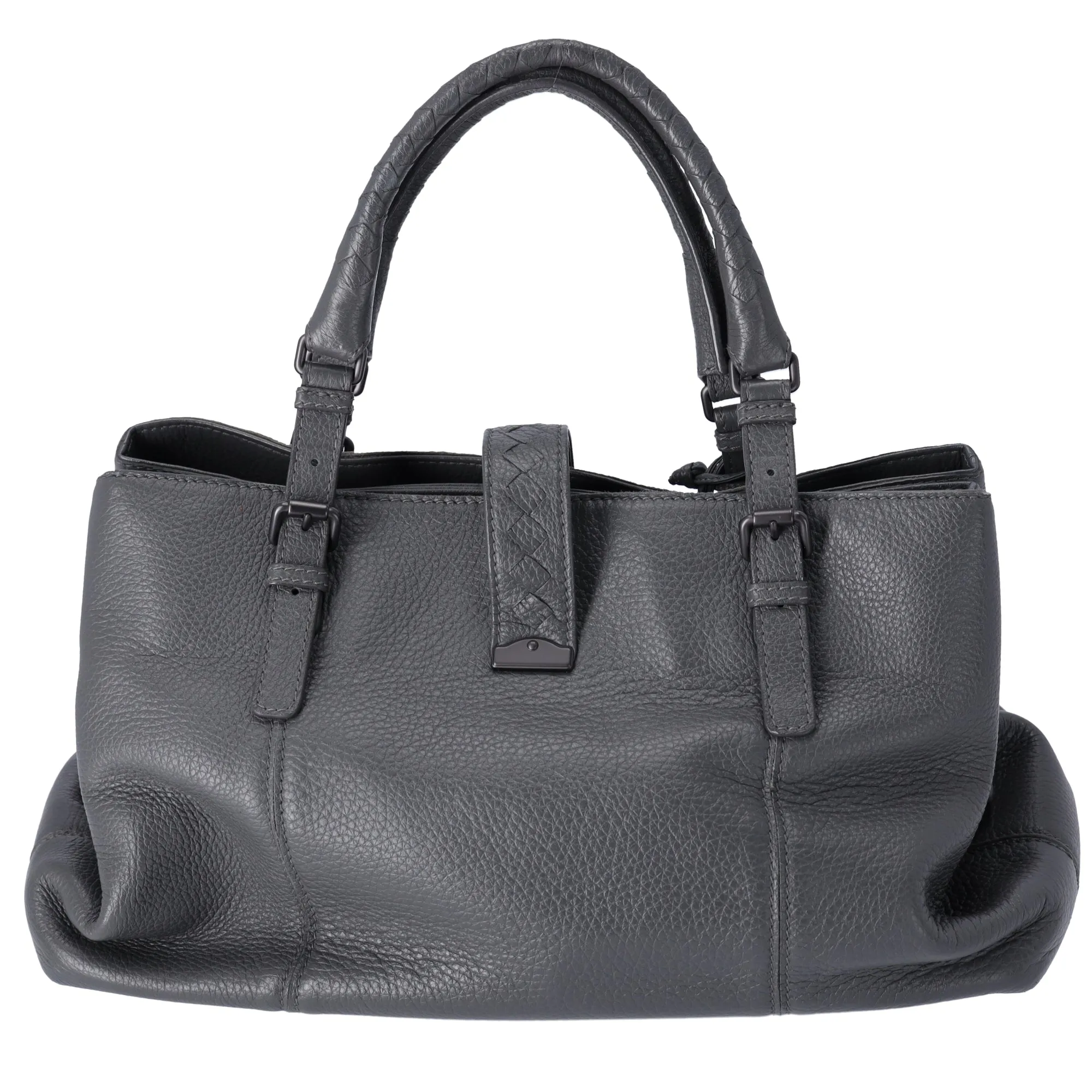 Bottega Veneta Rome Large Handbag Dark Gray Leather sold by Gaby's Bags product image thumbnail 3