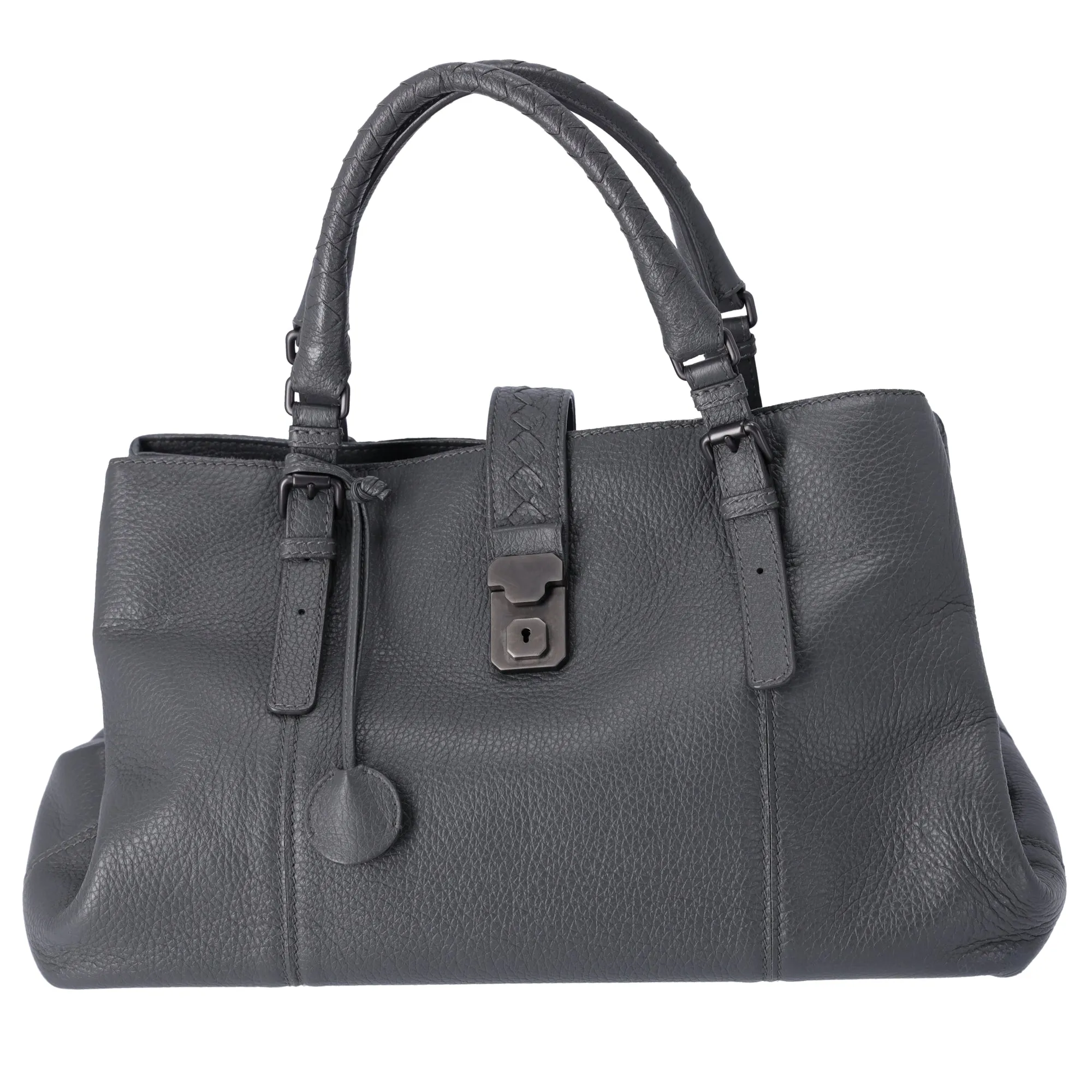 Bottega Veneta Rome Large Handbag Dark Gray Leather sold by Gaby's Bags