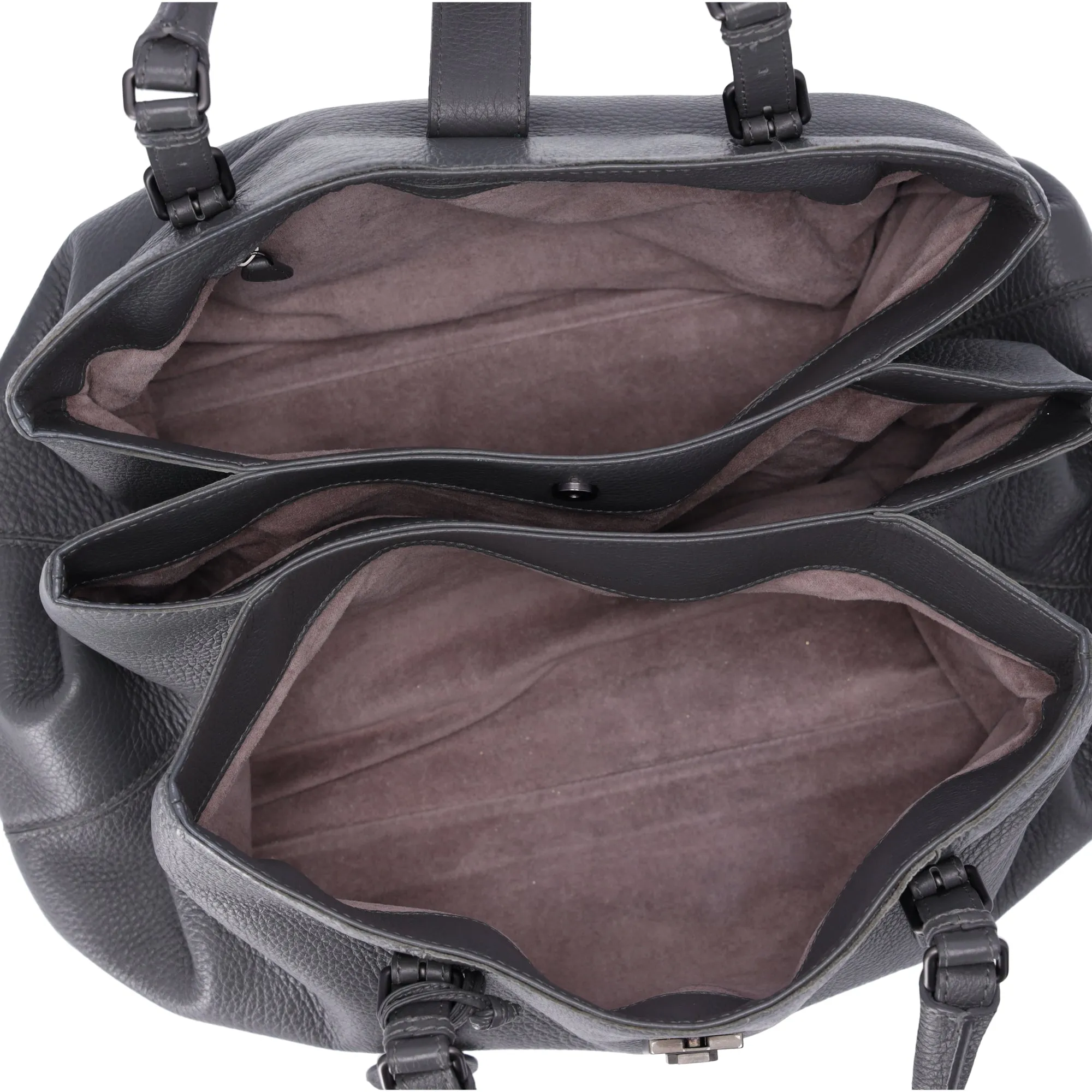 Bottega Veneta Rome Large Handbag Dark Gray Leather sold by Gaby's Bags product image thumbnail 5