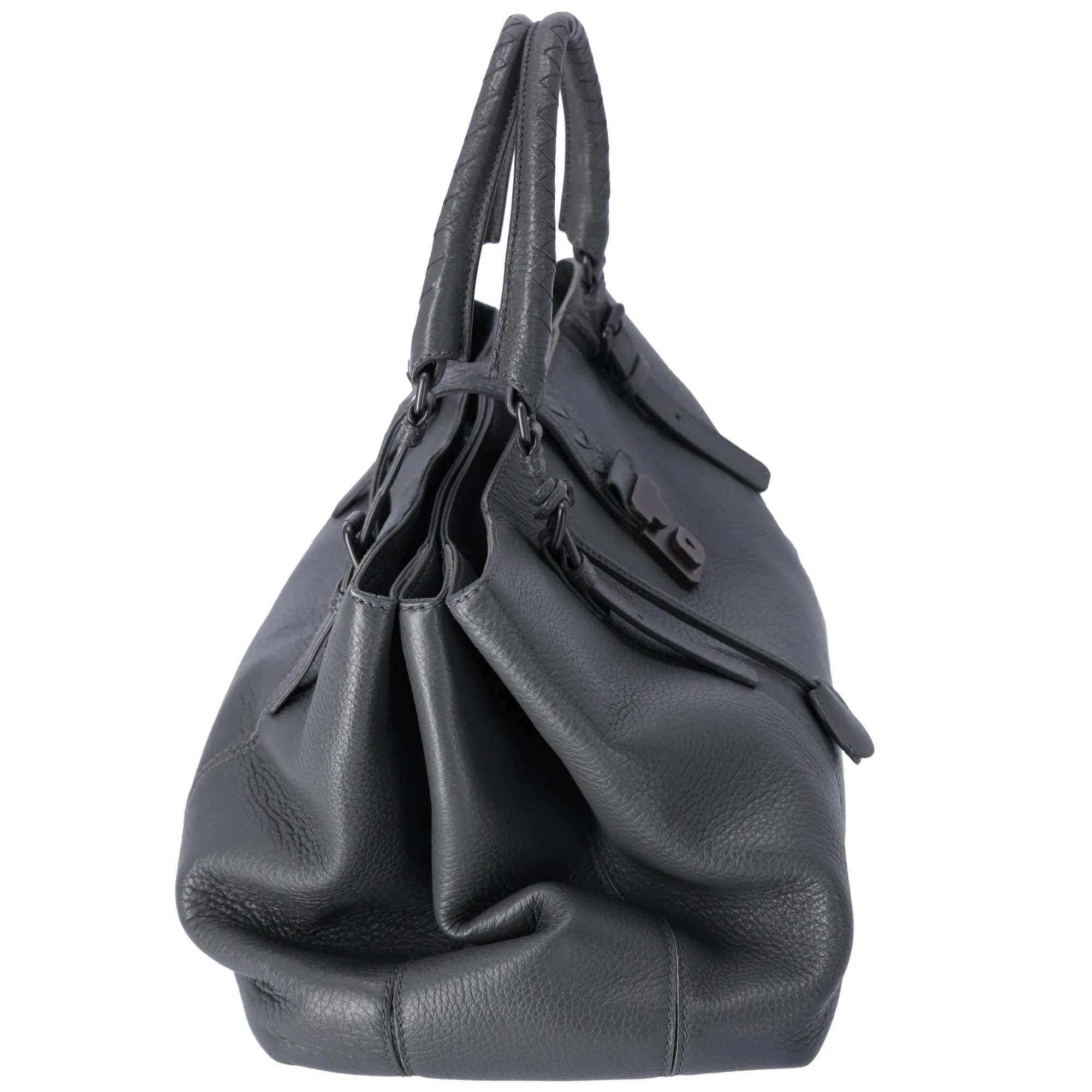 Bottega Veneta Rome Large Handbag Dark Gray Leather sold by Gaby's Bags product image thumbnail 2