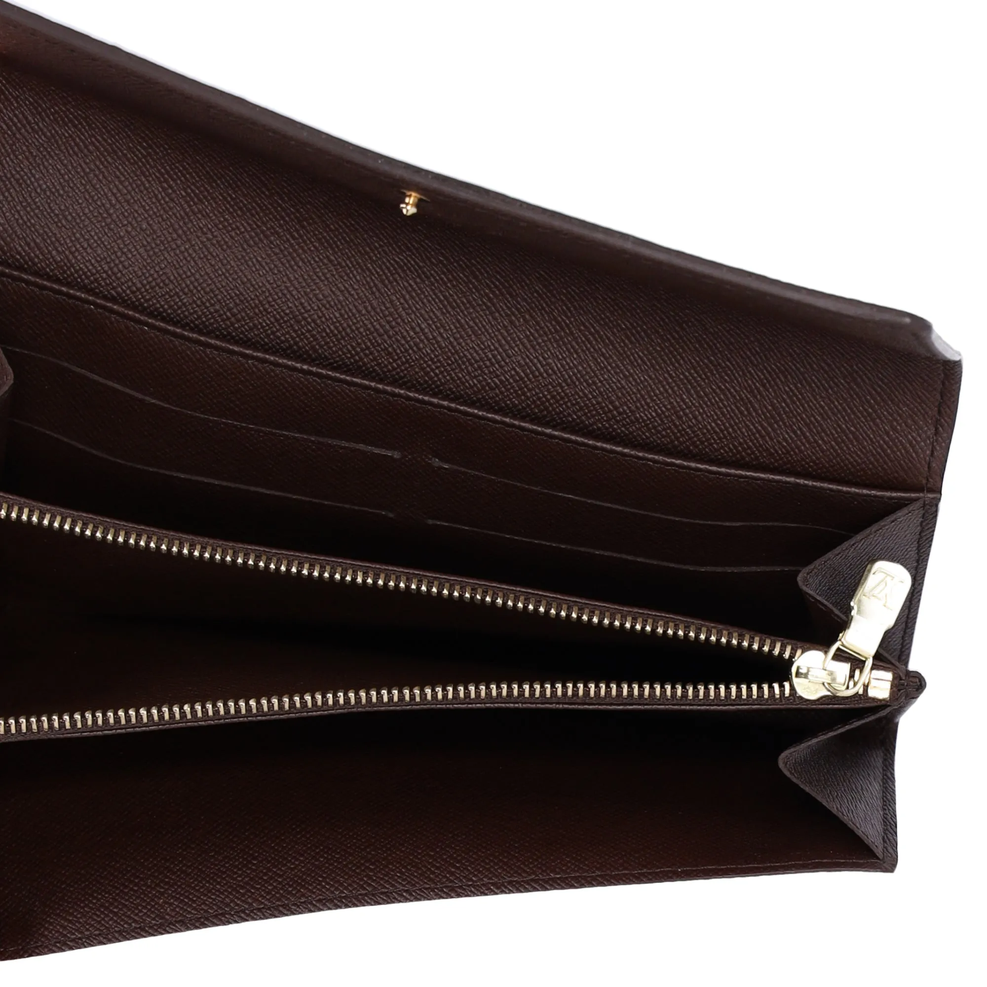 Louis Vuitton Sarah Damier Ebene Long Wallet N61724 Brown sold by Gaby's Bags product image thumbnail 5