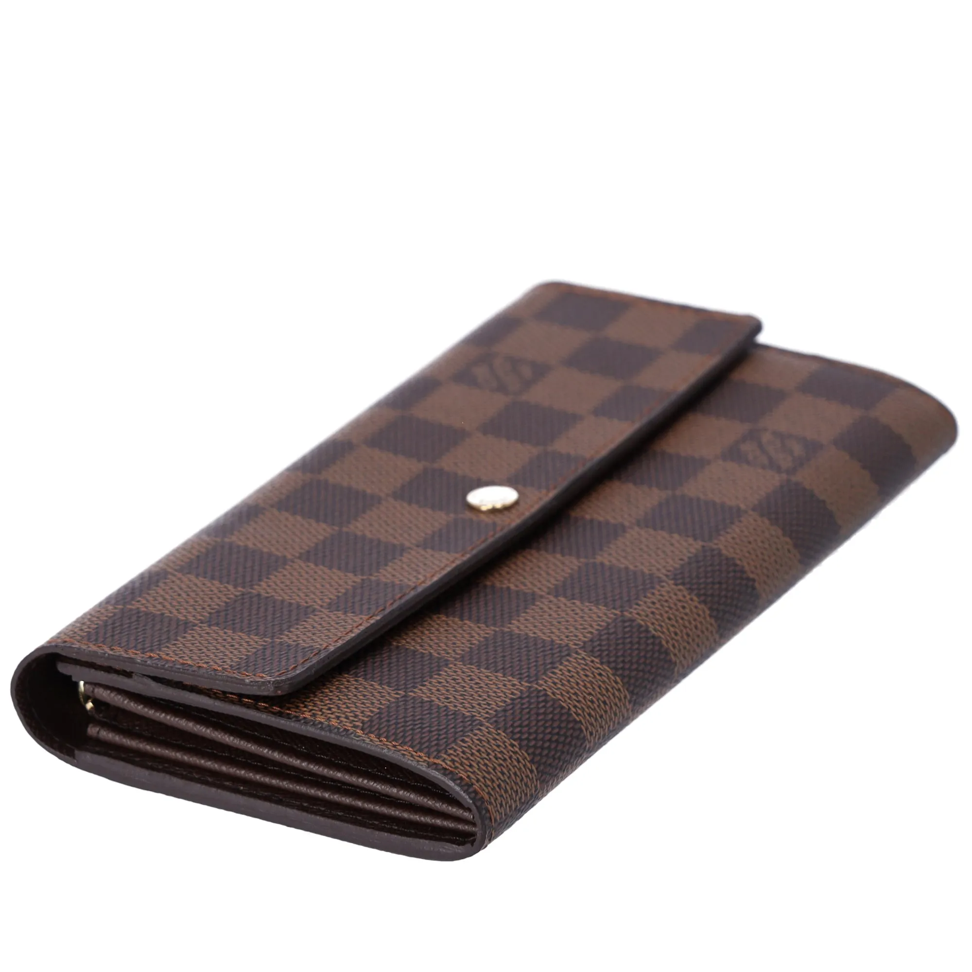 Louis Vuitton Sarah Damier Ebene Long Wallet N61724 Brown sold by Gaby's Bags product image thumbnail 3