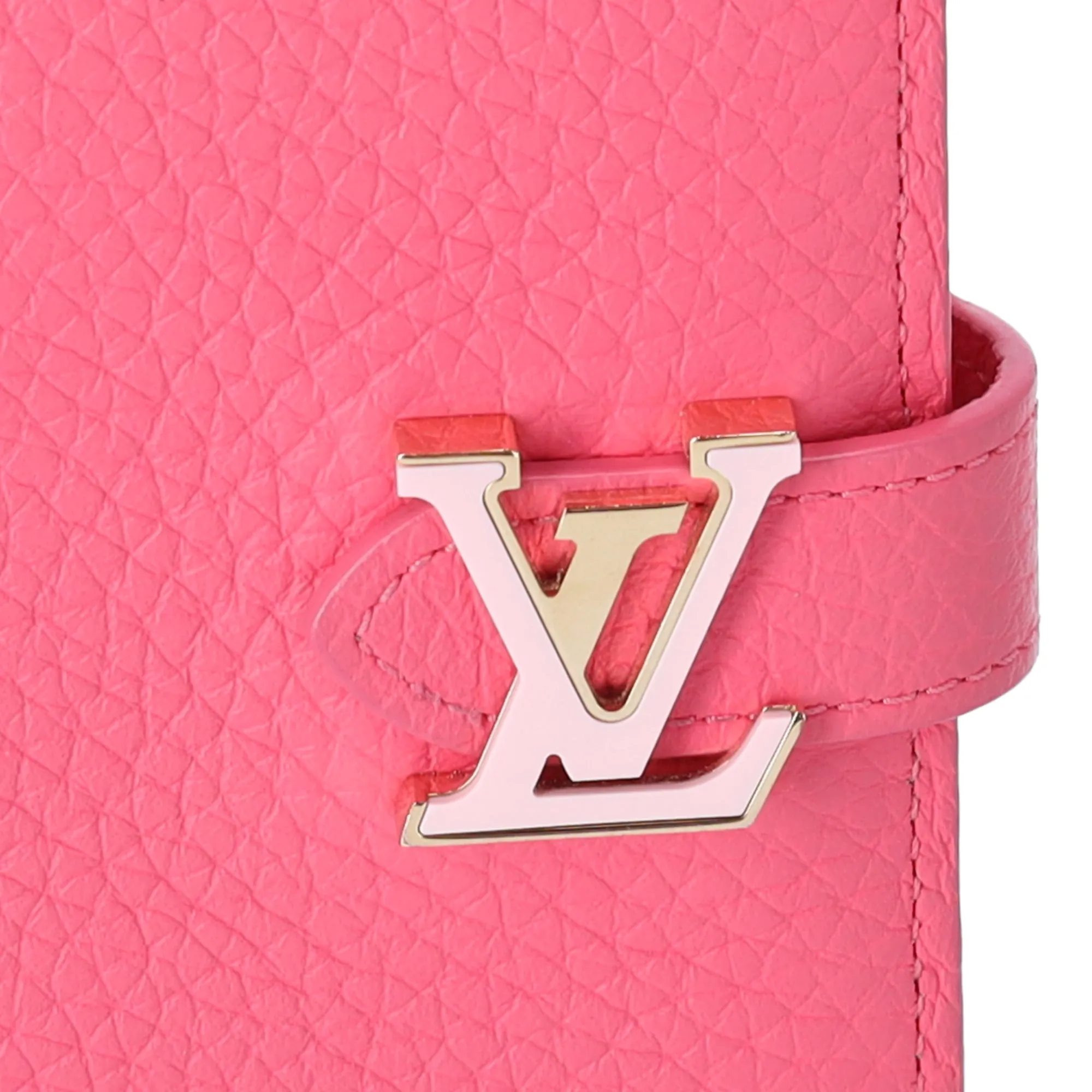 Louis Vuitton Capucines Vertical Bifold Wallet Rose Dragon Fruit Pink sold by Gaby's Bags product image thumbnail 2