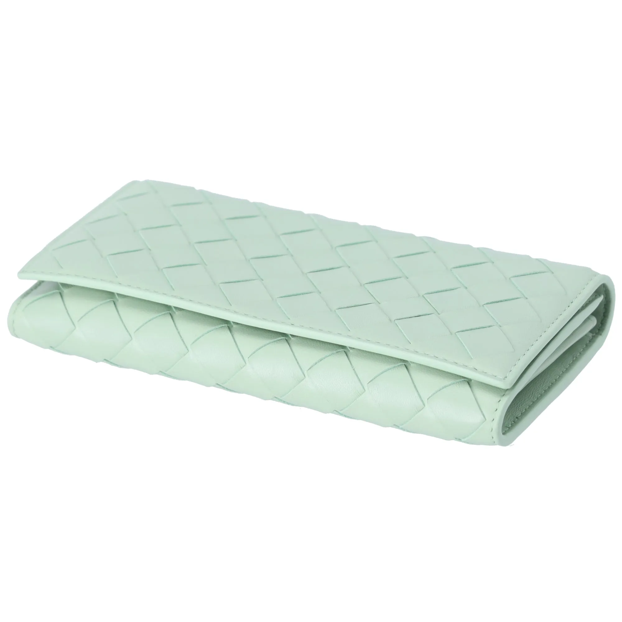 Bottega Veneta Maxi Intrecciato Long Wallet Light Green Leather sold by Gaby's Bags product image thumbnail 3