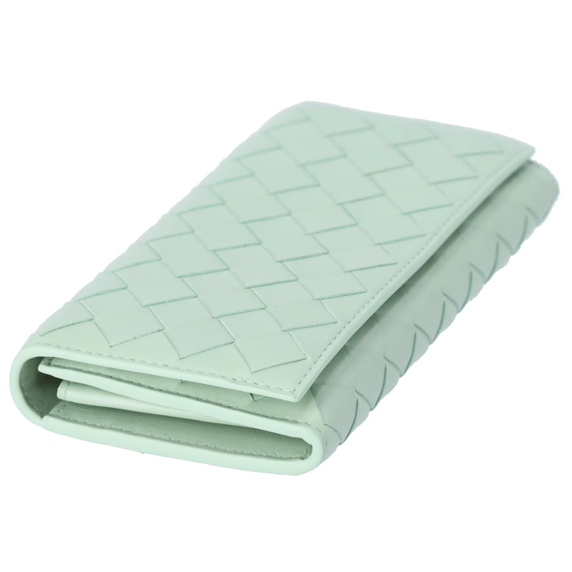 Bottega Veneta Maxi Intrecciato Long Wallet Light Green Leather sold by Gaby's Bags product image thumbnail 4