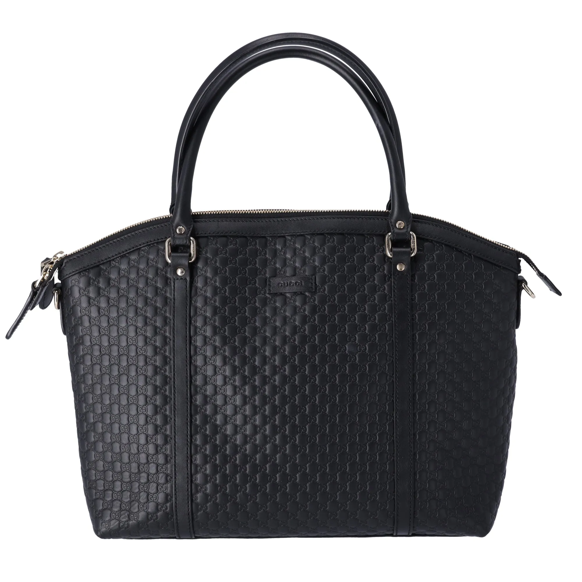 GUCCI Micro Guccissima Tote Bag 449657 Black Leather sold by Gaby's Bags
