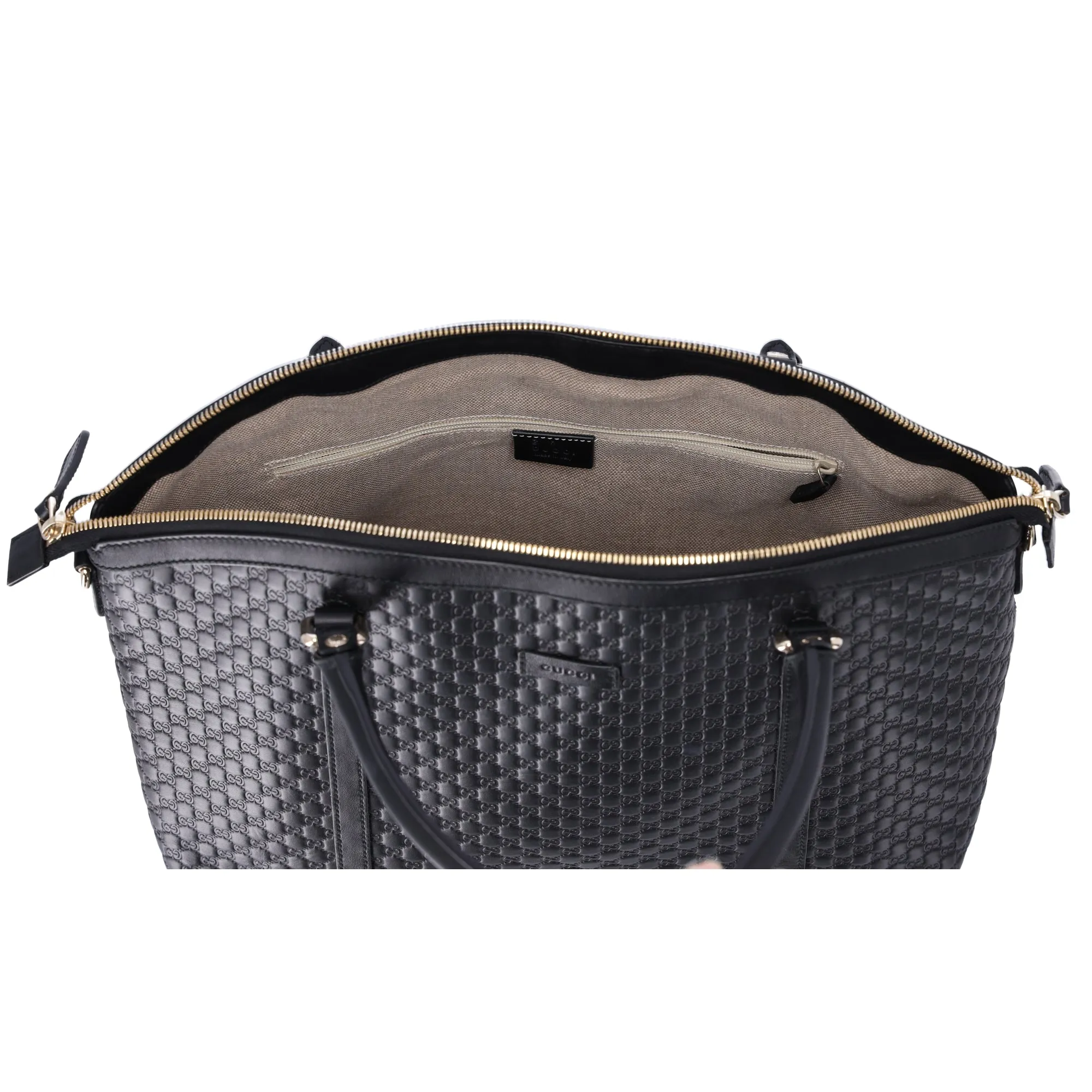 GUCCI Micro Guccissima Tote Bag 449657 Black Leather sold by Gaby's Bags product image thumbnail 5