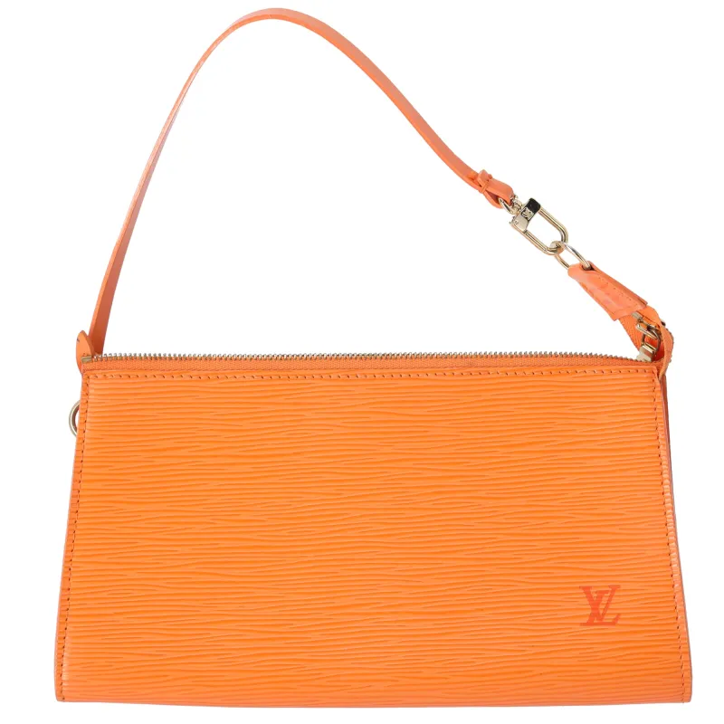 Louis Vuitton Pochette Accessoires 24 Epi Handbag M5294H Mandarin Leather sold by Gaby's Bags
