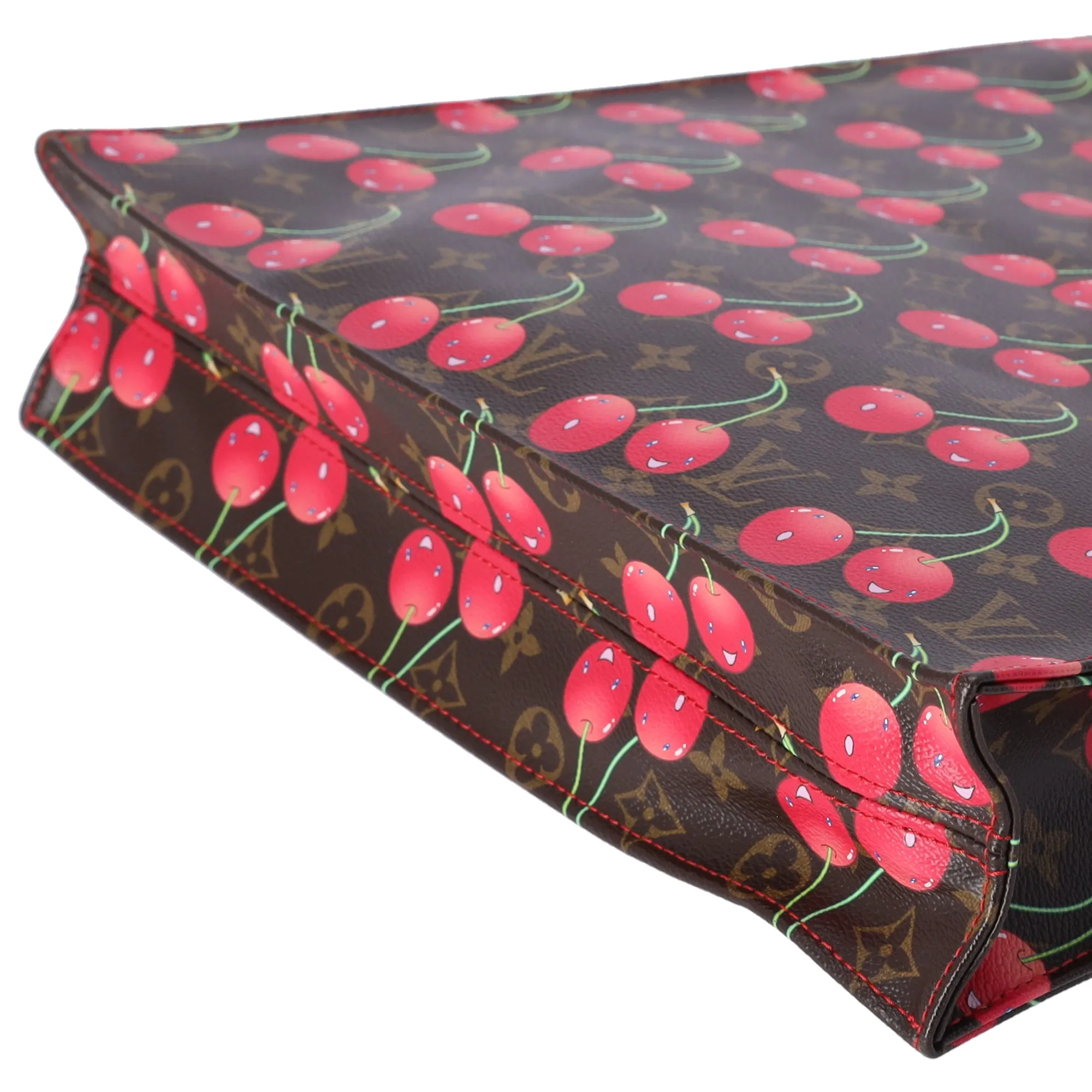 Louis Vuitton x Murakami Sac Plat Monogram Cherry Tote Bag M95010 Leather sold by Gaby's Bags product image thumbnail 3