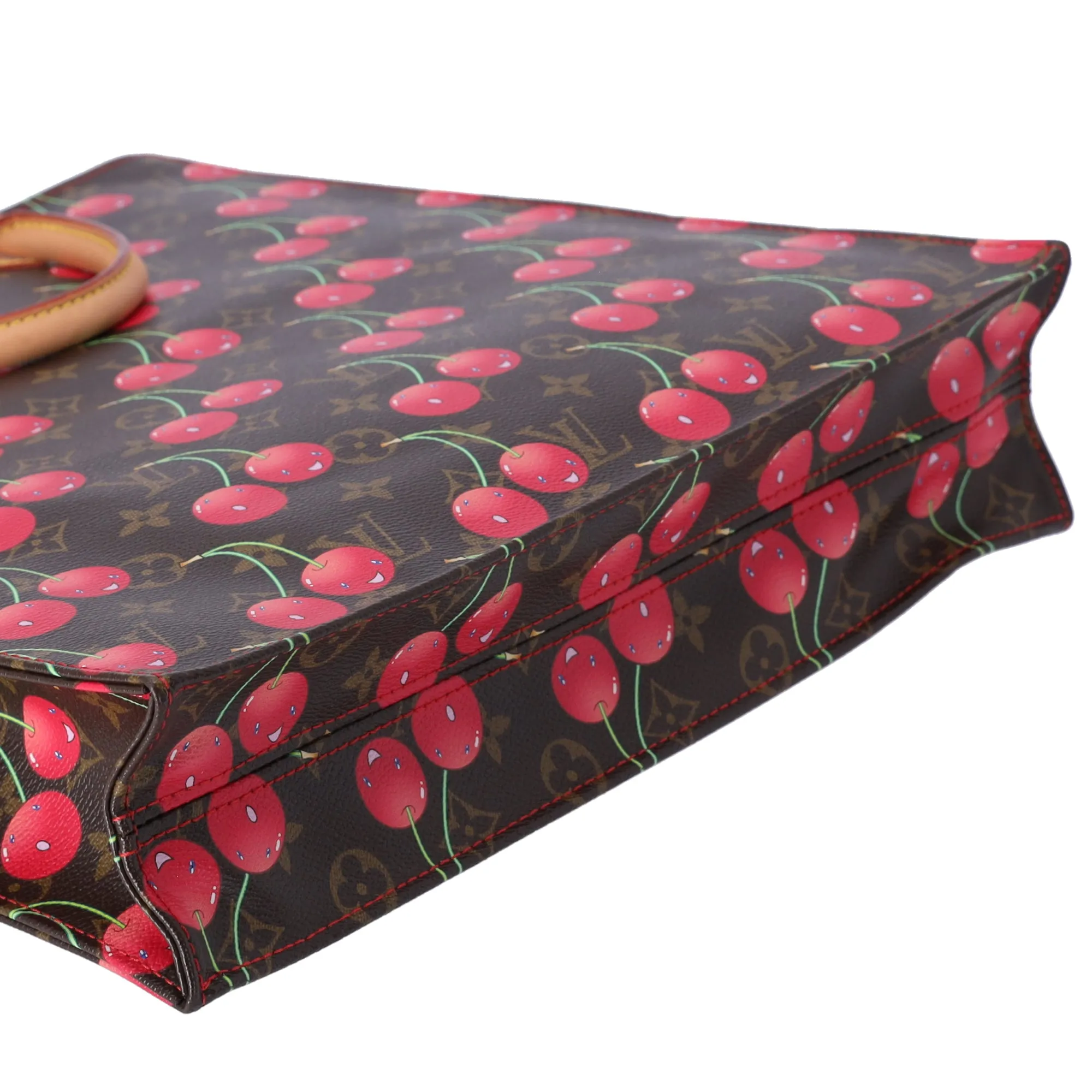 Louis Vuitton x Murakami Sac Plat Monogram Cherry Tote Bag M95010 Leather sold by Gaby's Bags product image thumbnail 4