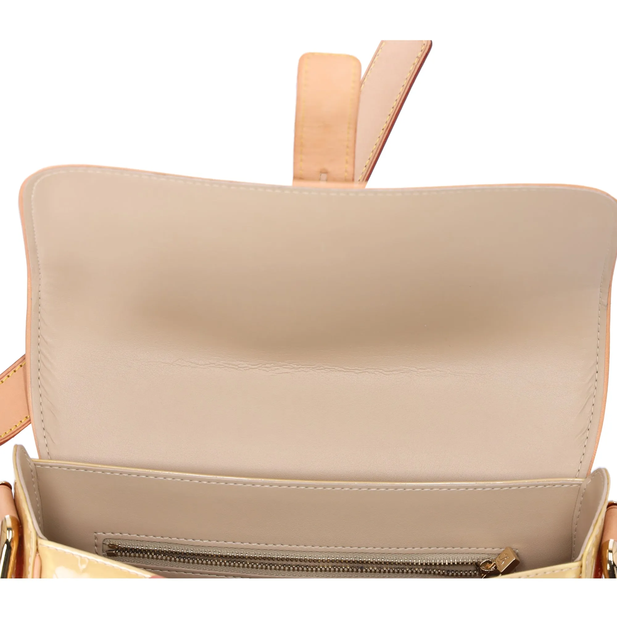 Louis Vuitton Christie GM Monogram Vernis Shoulder Bag M91147 Soft Beige sold by Gaby's Bags product image thumbnail 5