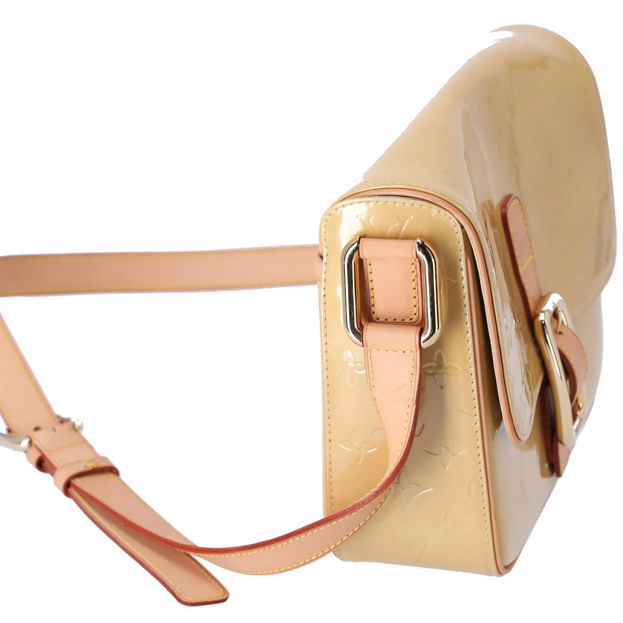 Louis Vuitton Christie GM Monogram Vernis Shoulder Bag M91147 Soft Beige sold by Gaby's Bags product image thumbnail 2