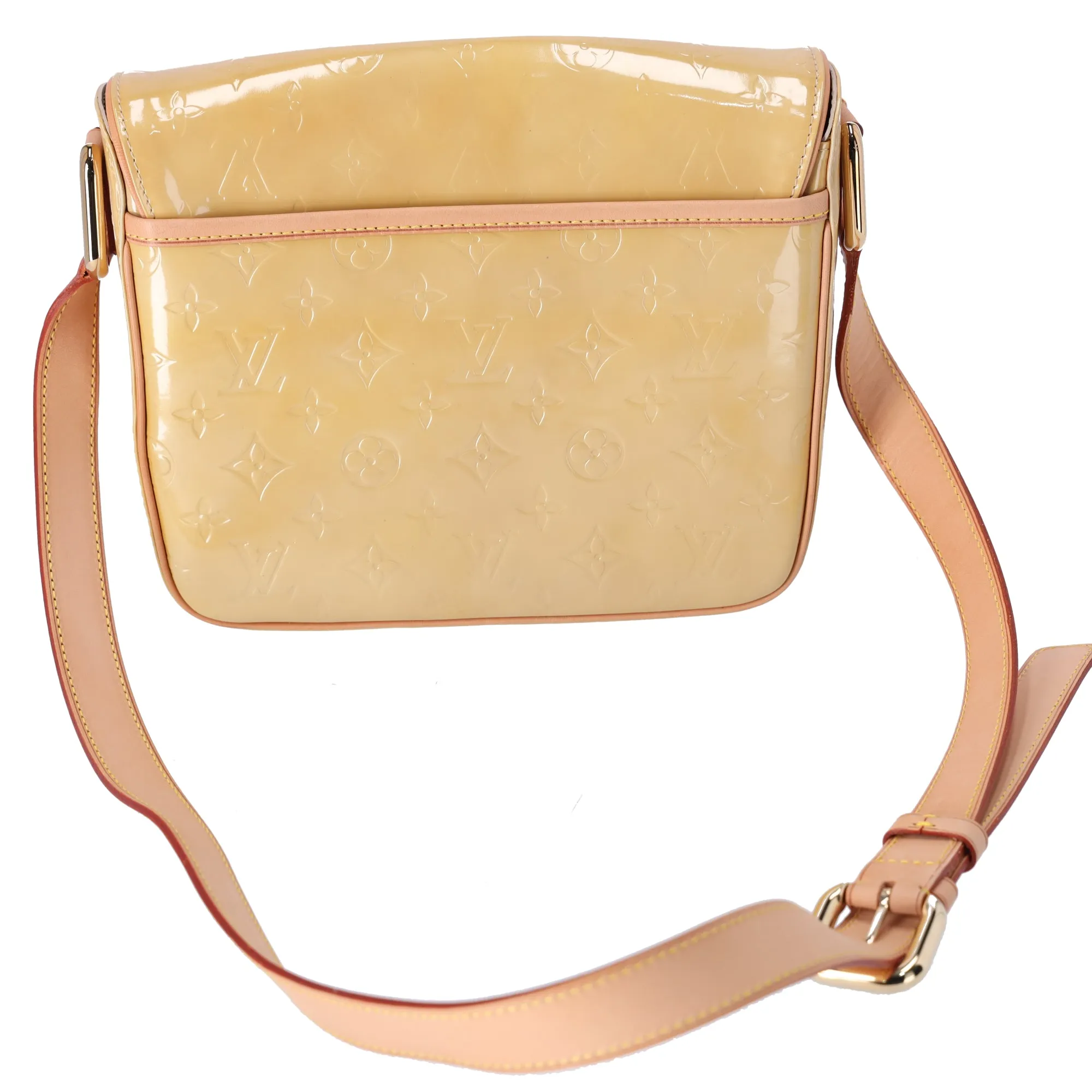 Louis Vuitton Christie GM Monogram Vernis Shoulder Bag M91147 Soft Beige sold by Gaby's Bags product image thumbnail 3