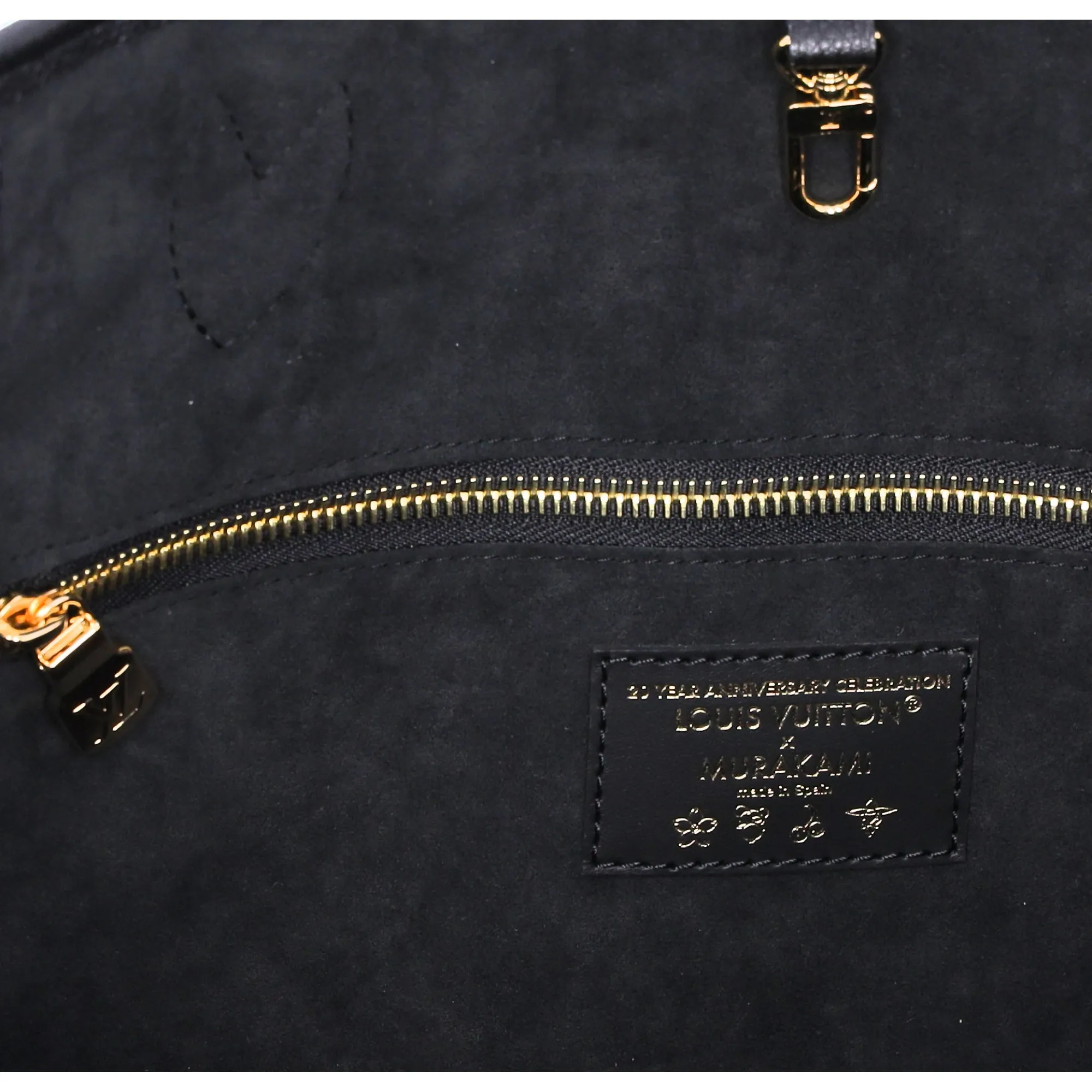 Louis Vuitton x Takashi Murakami Neverfull MM Tote Black Empreinte Flowers sold by Gaby's Bags product image thumbnail 5