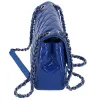CHANEL Single Flap Matelasse Shoulder Bag Blue Patent Leather sold by Gaby's Bags