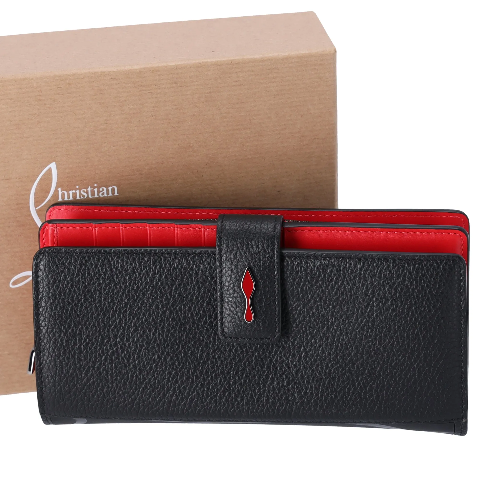 Christian Louboutin Paloma Long Wallet 3195086 Black Red Leather Rubber sold by Gaby's Bags product image thumbnail 2